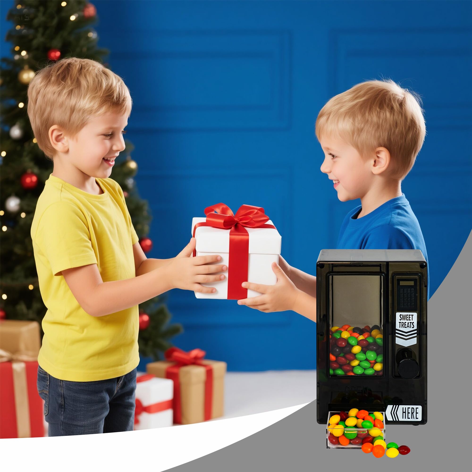 YOBRO Candy Dispenser, Cute Vending Machine for Desktop, Manual Candy Machine, Dispense Mini Candies, Birthday&Christmas Gift fo