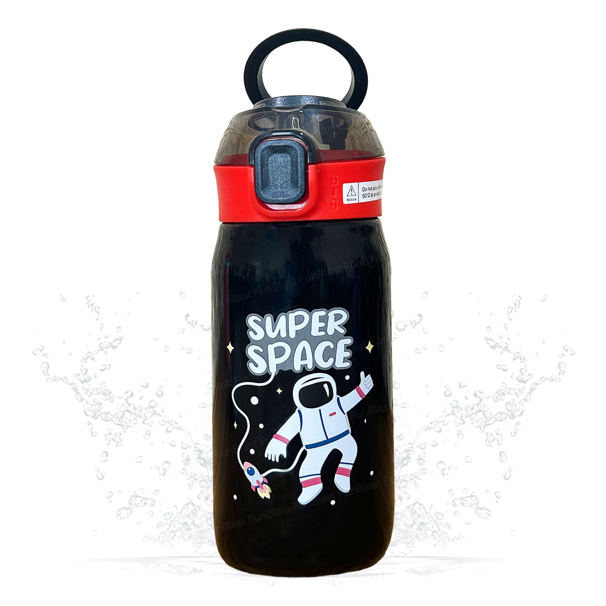 Funblast Cute Water Bottle With Sipper - Stainless Steel Bottle For Kids, Insulated Sipper Bottle - Anti-Leak Hot And Cold Bottl