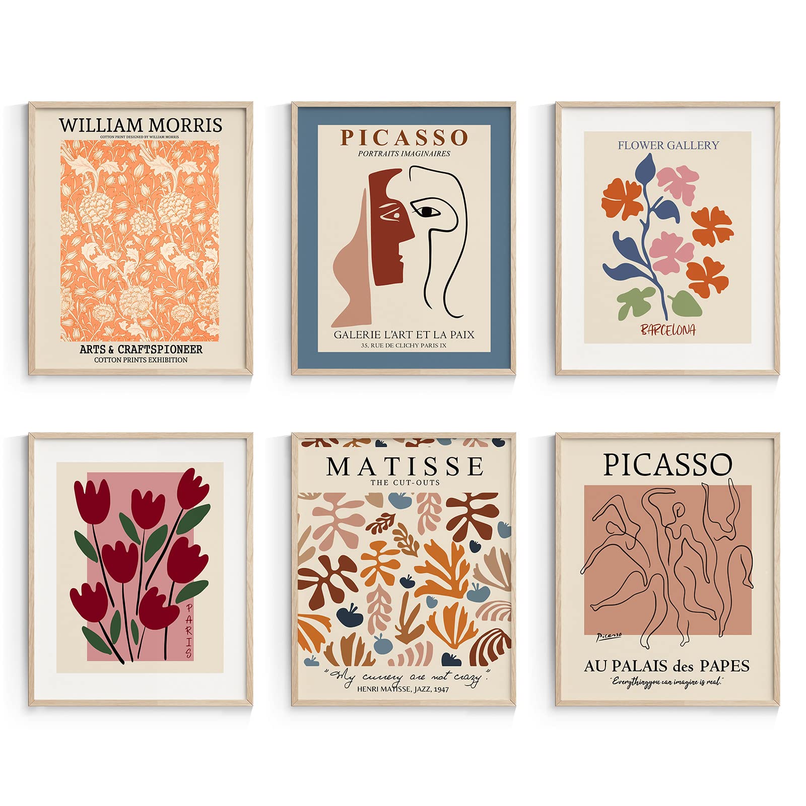 Habseligkeit Red Flower Master Wall Art Prints, Abstract Master Wall Art Exhibition Posters, Vintage Art Boho Art Prints, Retro