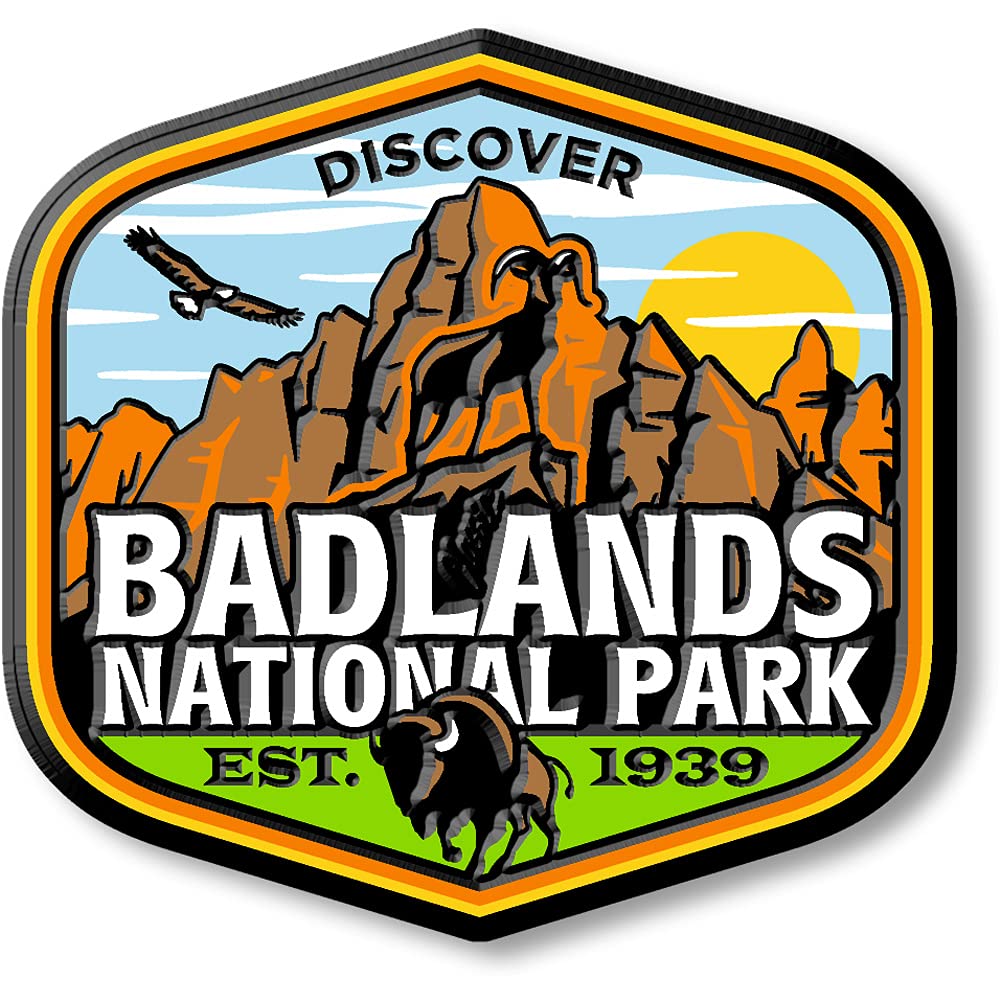 Badlands National Park Magnet By Classic Magnets, 2.9'' X 3'', Collectible Souvenirs Made In The Usa
