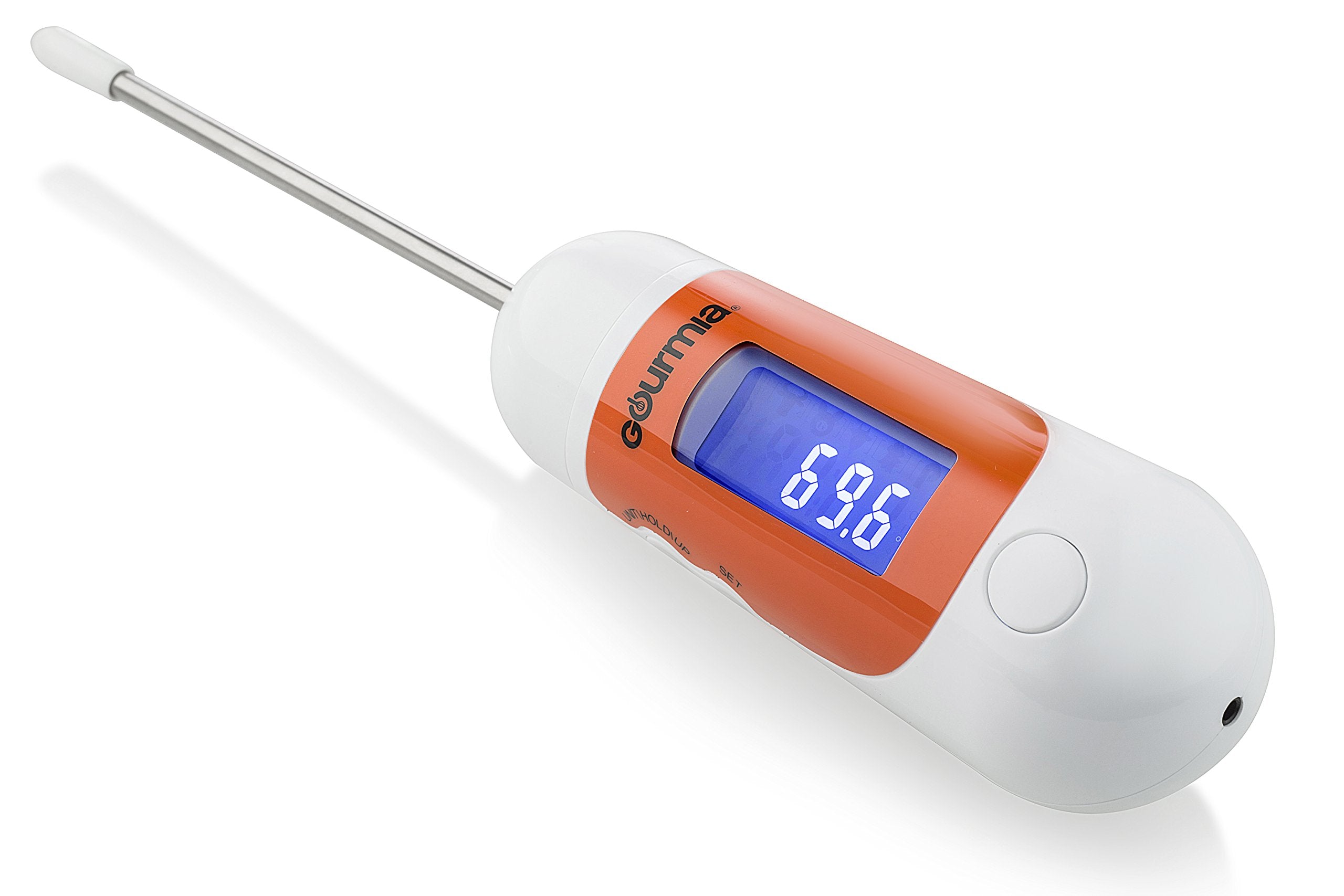 Gourmia Gks9120 3-In-1 Spoon Scale With Cooking Thermometer Interchangeable Kitchen Tool With Mini Scale, Corded Temperature Pro