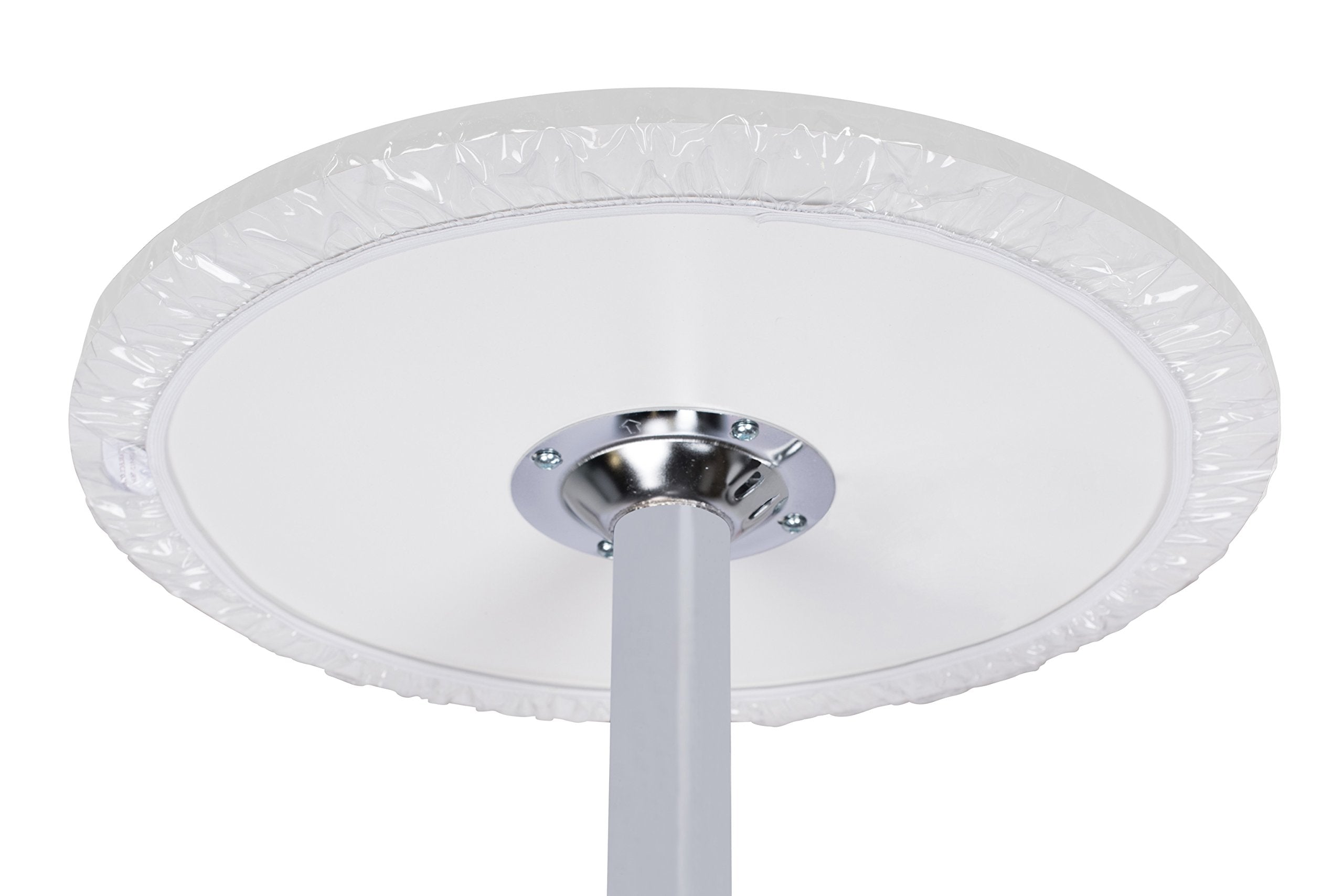 Yourtablecloth Heavy Duty Clear Vinyl Round Fitted Tablecloth (Table Cover) Elasticized Tablecloth Great for Protecting Your fine Tables and Table Linen 54