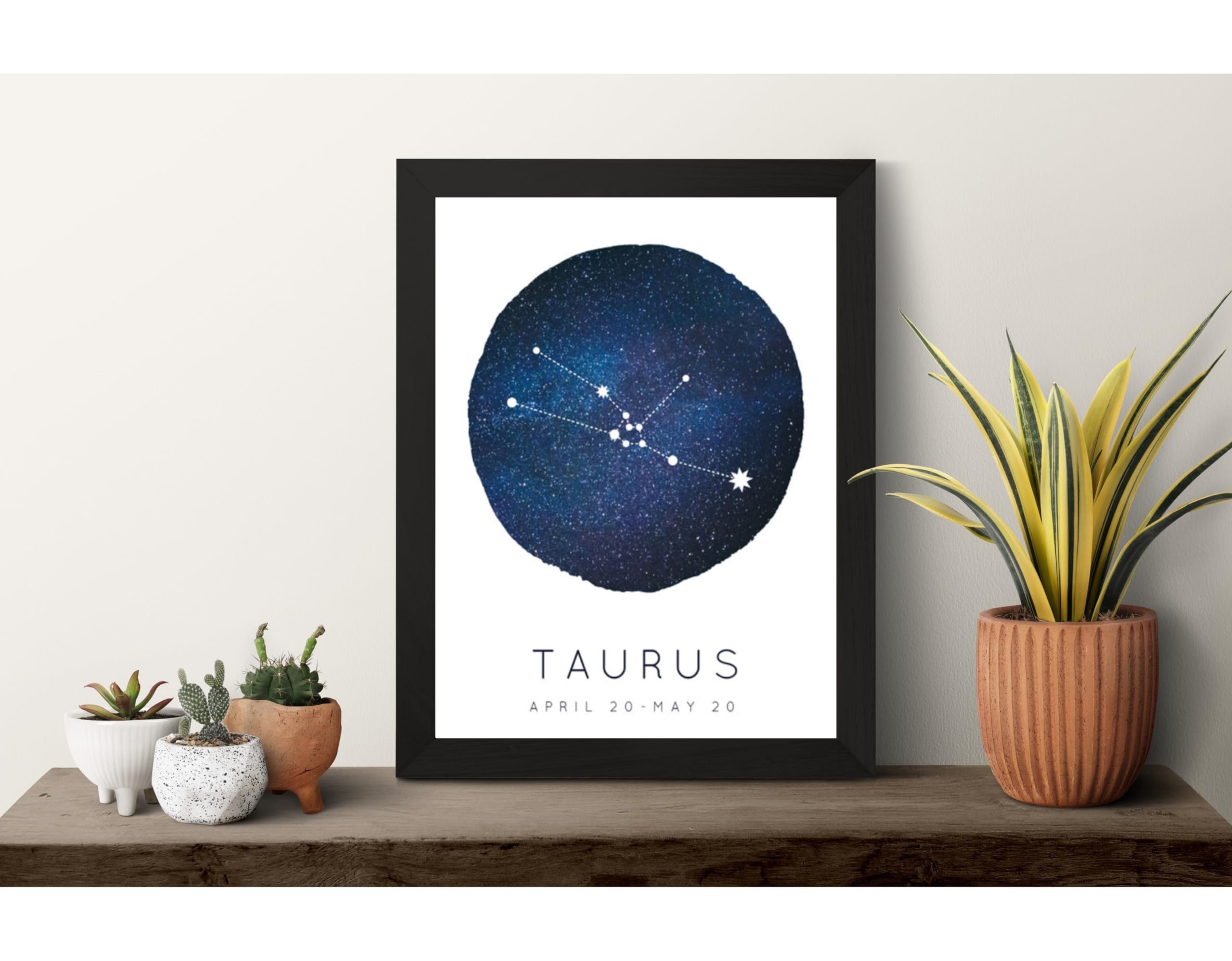 Kindred Sol Collective Taurus Zodiac Constellation Art 14 '' X 11 '' - Minimalist & Dreamy Astrology Print - Perfect For Nursery