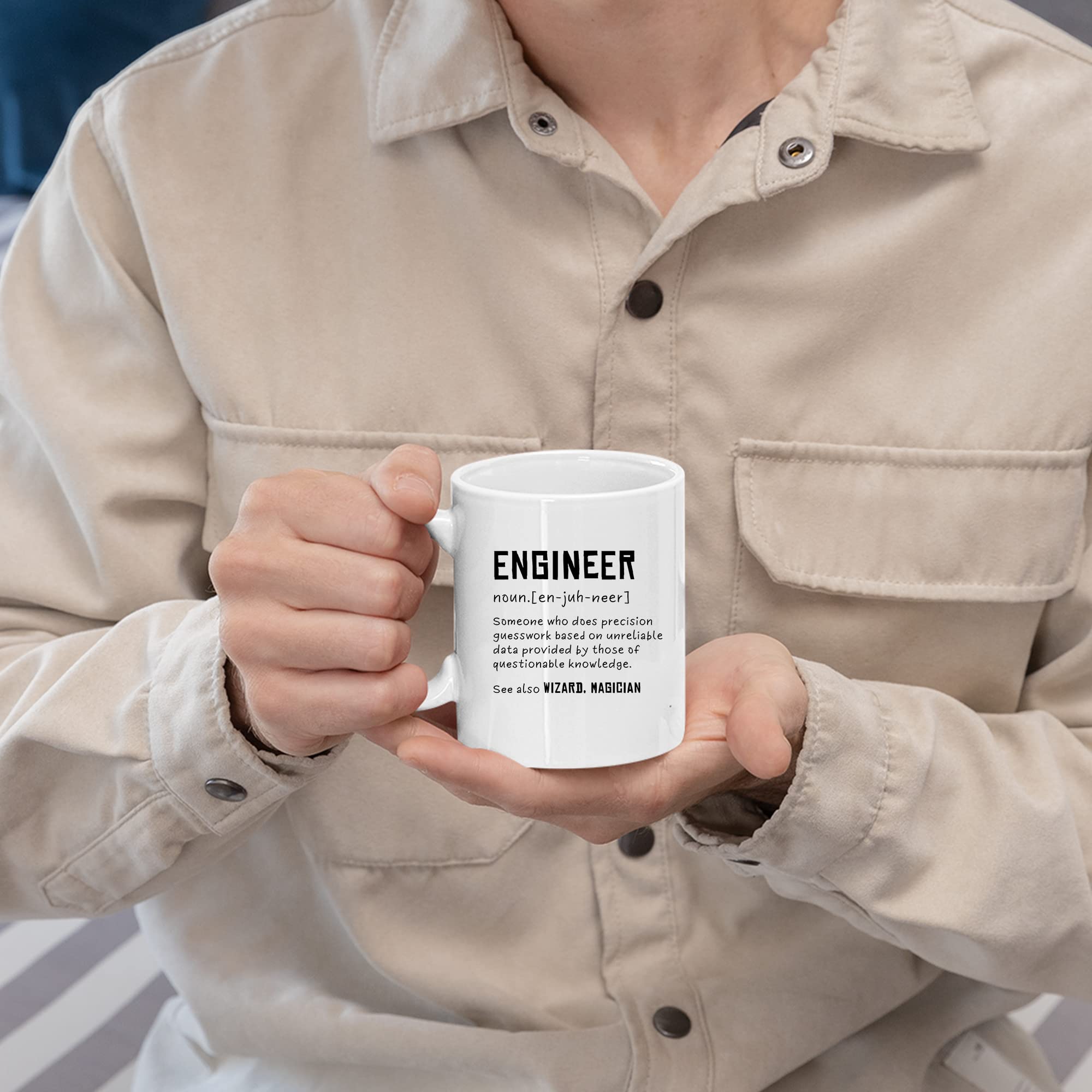 Engineer Definition Someone Who Does Precision Funny Engineer Gifts For Engineer Student And New Licensed Passer Coffee Mug (11 oz  White)