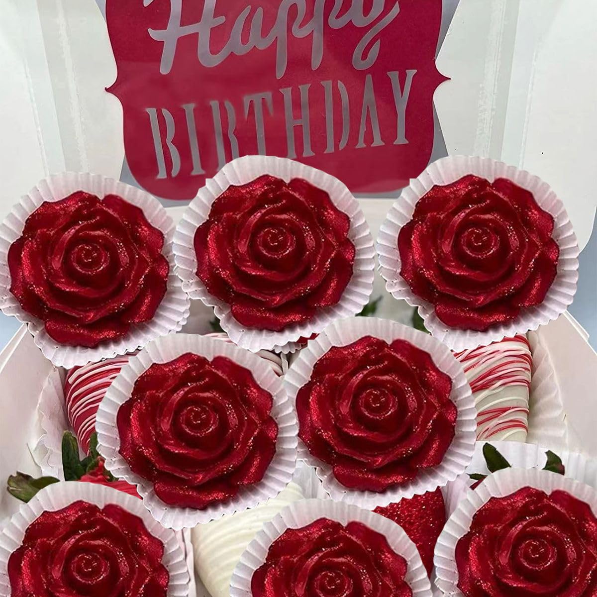 2Pcs Rose Flowers Silicone Molds Cake Chocolate Mold Wedding Cake Decorating Tools Fondant Sugarcraft Cake Molds