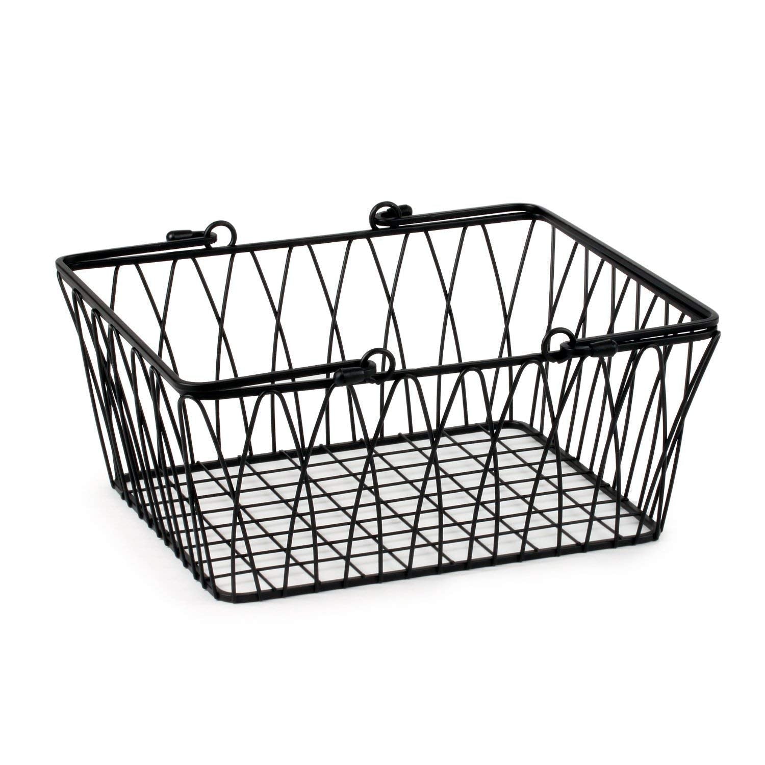 Spectrum Diversified Twist Storage Handles, Modern Farmhouse D   Cor Farmer   S Market-Style Wire Basket For Organizing Bathroom