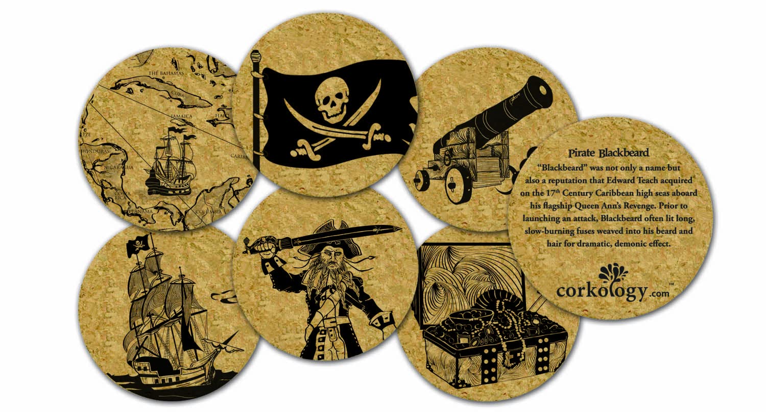 Corkology Pirates Coaster Set