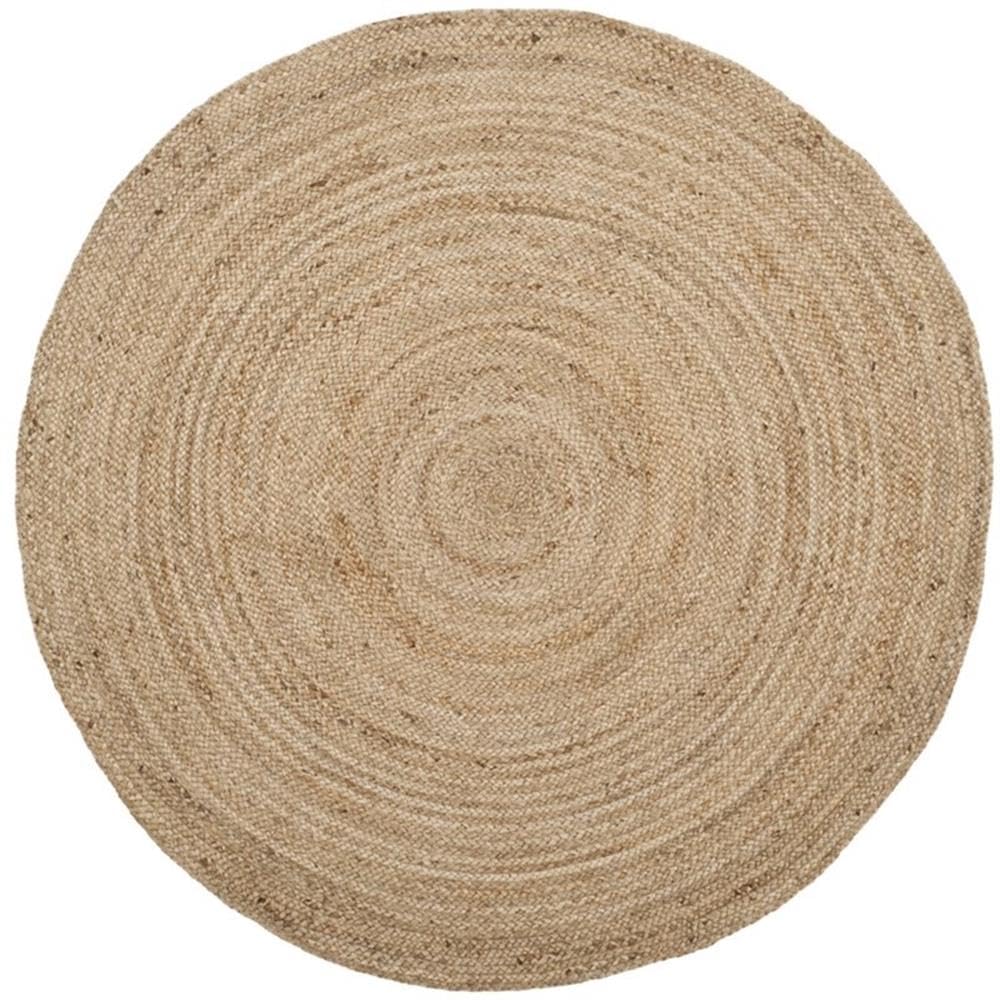 SAFAVIEH Natural Fiber Collection Area Rug - 9 Round, Natural & Natural, Handmade Boho Braided Jute, Ideal for High Traffic Are