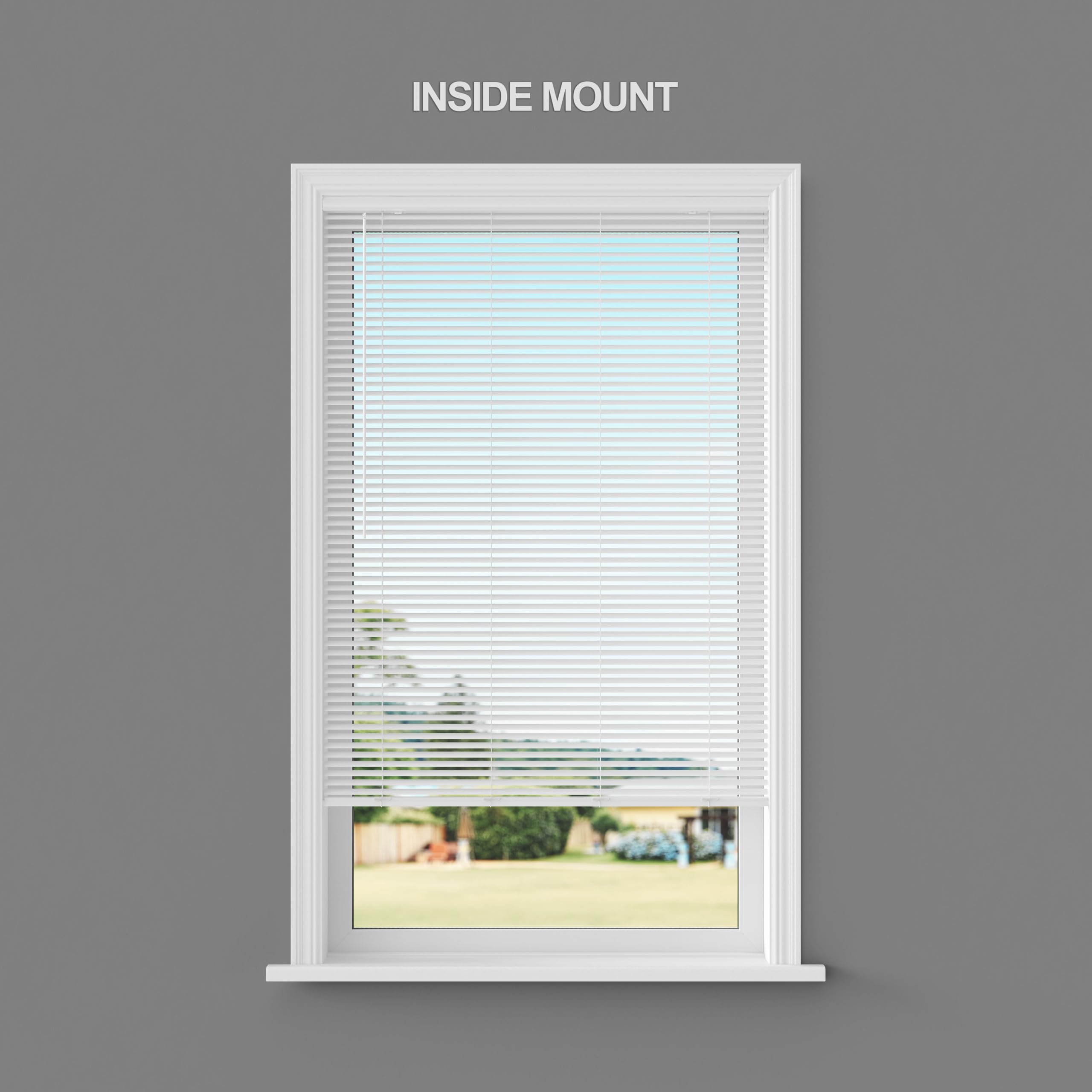 Lumino Vinyl Mini Blinds 1 Inch Cordless Room Darkening In White - 6375 W X 48 H (Over 700 Addl Custom Sizes) - Starting At $997