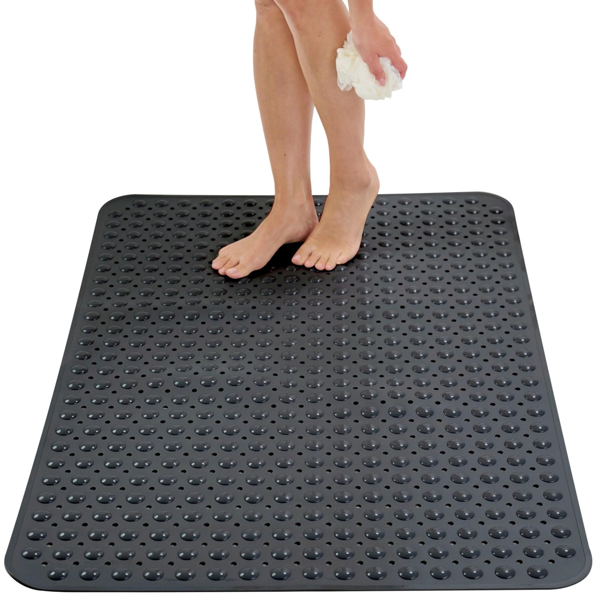 Enkosi Extra Large Shower Mat Non Slip - 47 X 32 Inch - Xl Bathroom Shower Mat - Large Shower Matts For Shower Stall Floors - Se