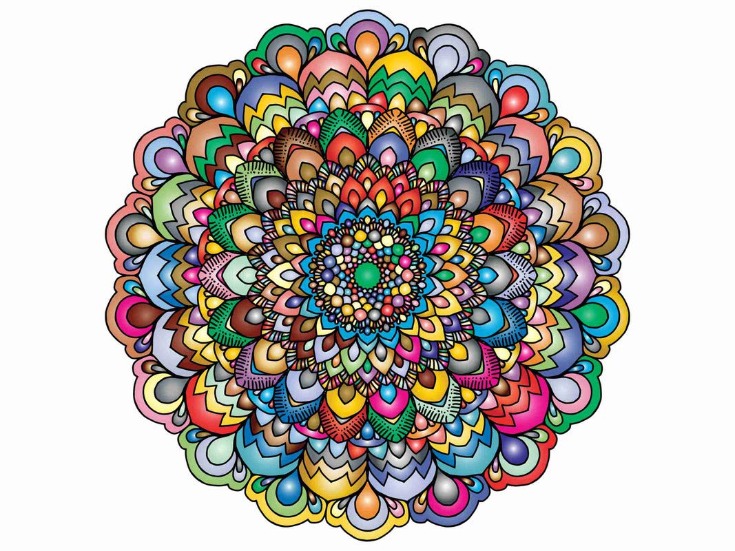 Divinedesigns Colorful Mandala Sticker (Size :- 16 X 16 Inch)