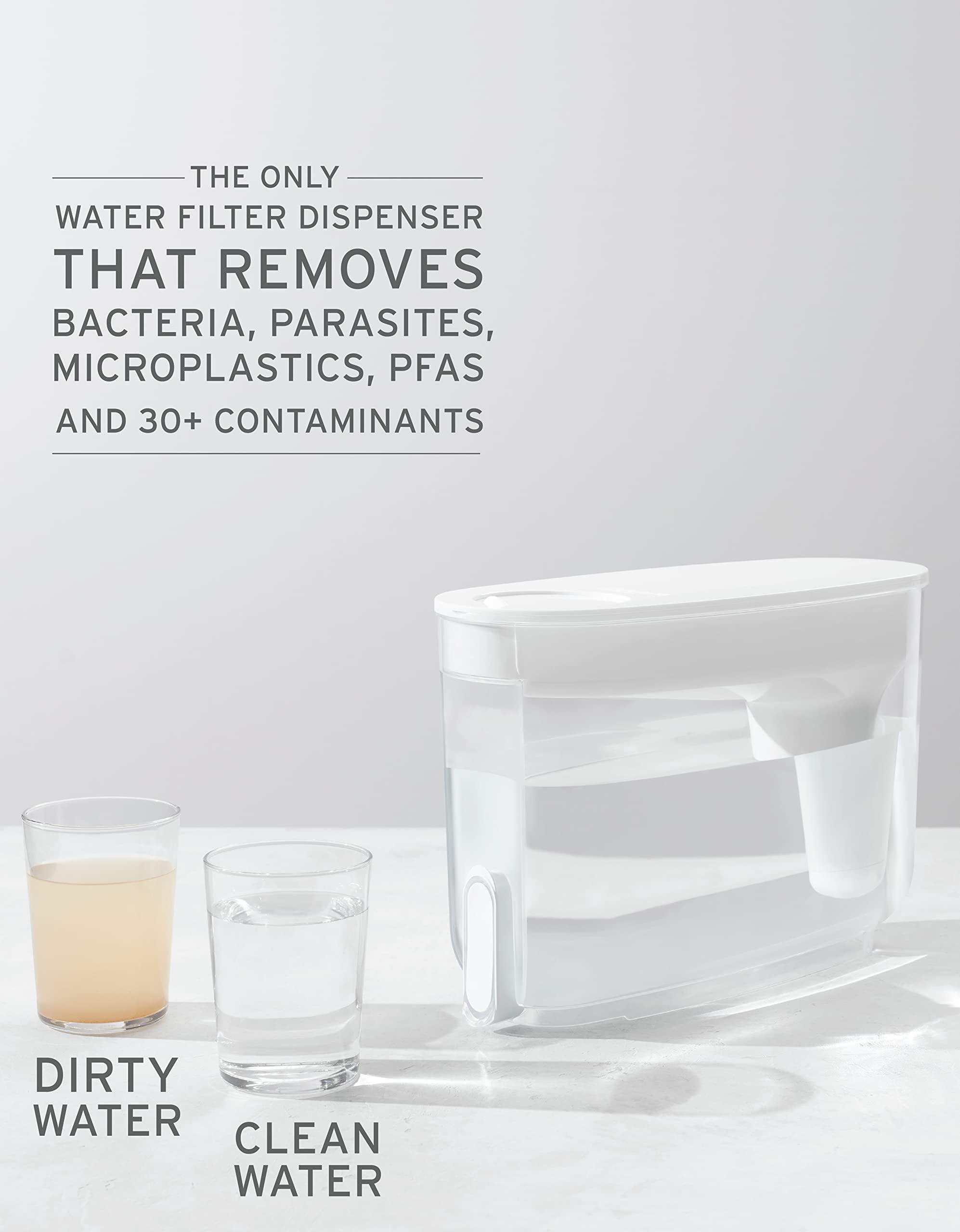 Lifestraw Home - Water Filter Dispenser, 18-Cup, Bpa-Free Plastic, Tested To Protect Against Bacteria, Parasites, Microplastics,