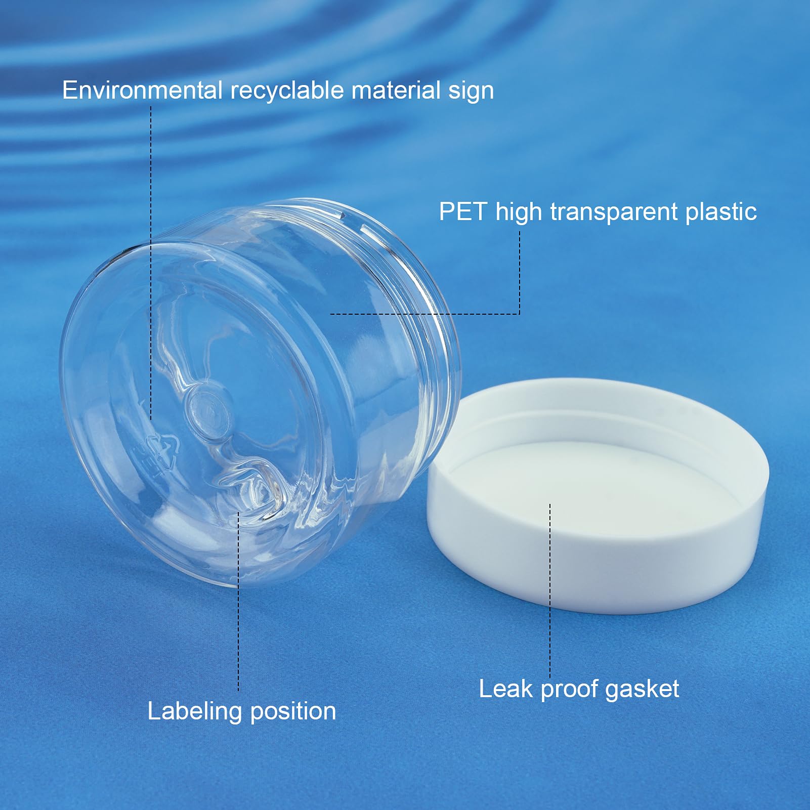 Cosywell Travel Cream Jars For Toiletries Tsa Approved 0.7Oz 4 Pack Refillable Cosmetic Containers Leak-Proof Plastic Travel Siz