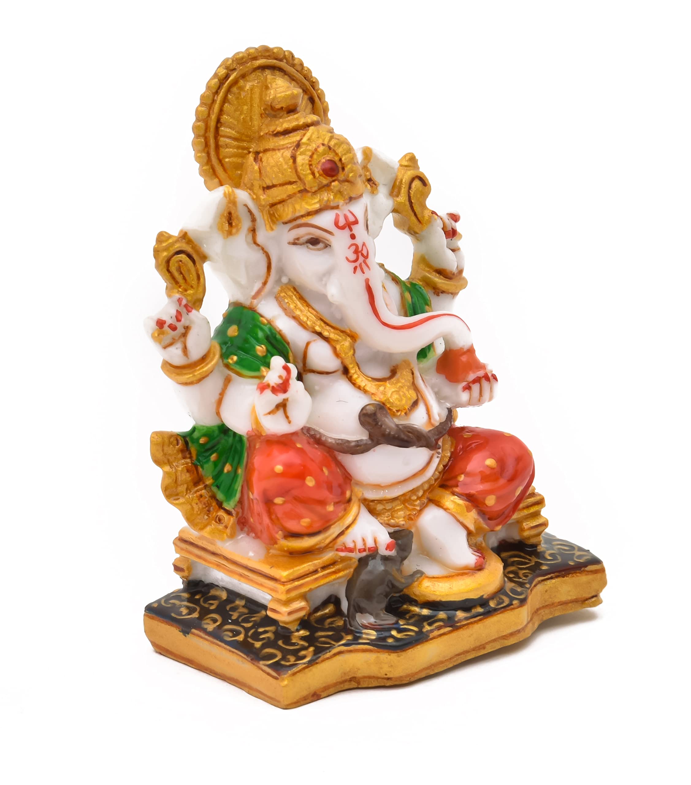 Archna Handicraft Polyresin Lord Ganesha Statue For Pooja Lord Ganesh Murti Idol For Home Office Dcor