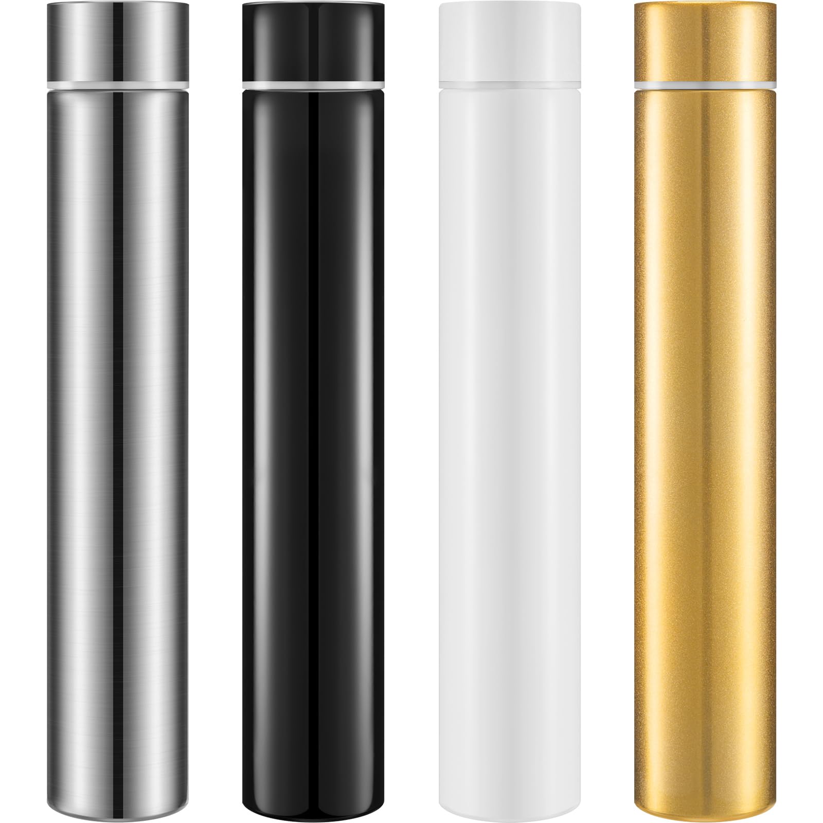 Hsei 4 Pcs Skinny Insulated Water Bottle 10 Oz Stainless Steel Leak Proof Slim Water Bottles Portable Sports Drink Bottle For Tr