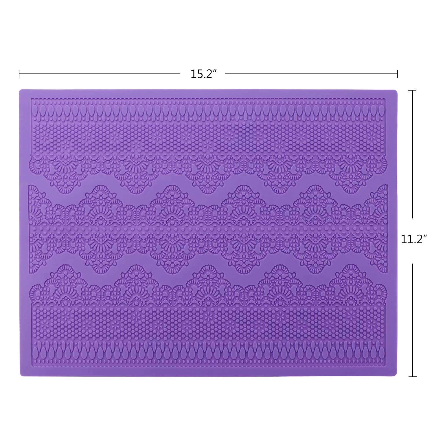 Beasea Fondant Lace Mold, Silicone Lace Mould For Cake Decorating Molds Silicone Shapes Border Decoration, Fondant Impression Ma