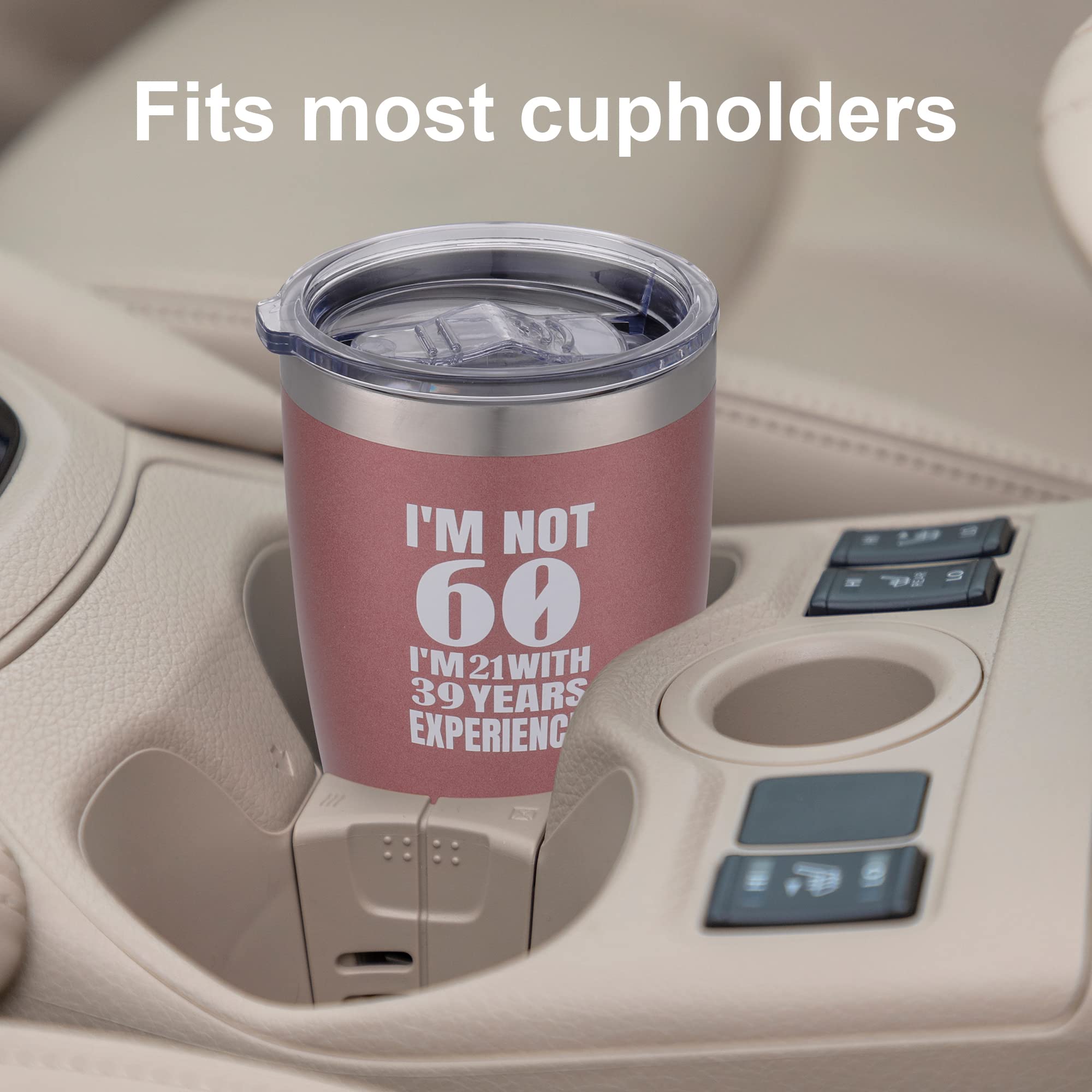 Misty Hawk Vacuum Insulated Tumbler With Lid And Straw- 60Th Birthday Cups (20 Oz), Happy 60Th Birthday Gifts For Women And Men,