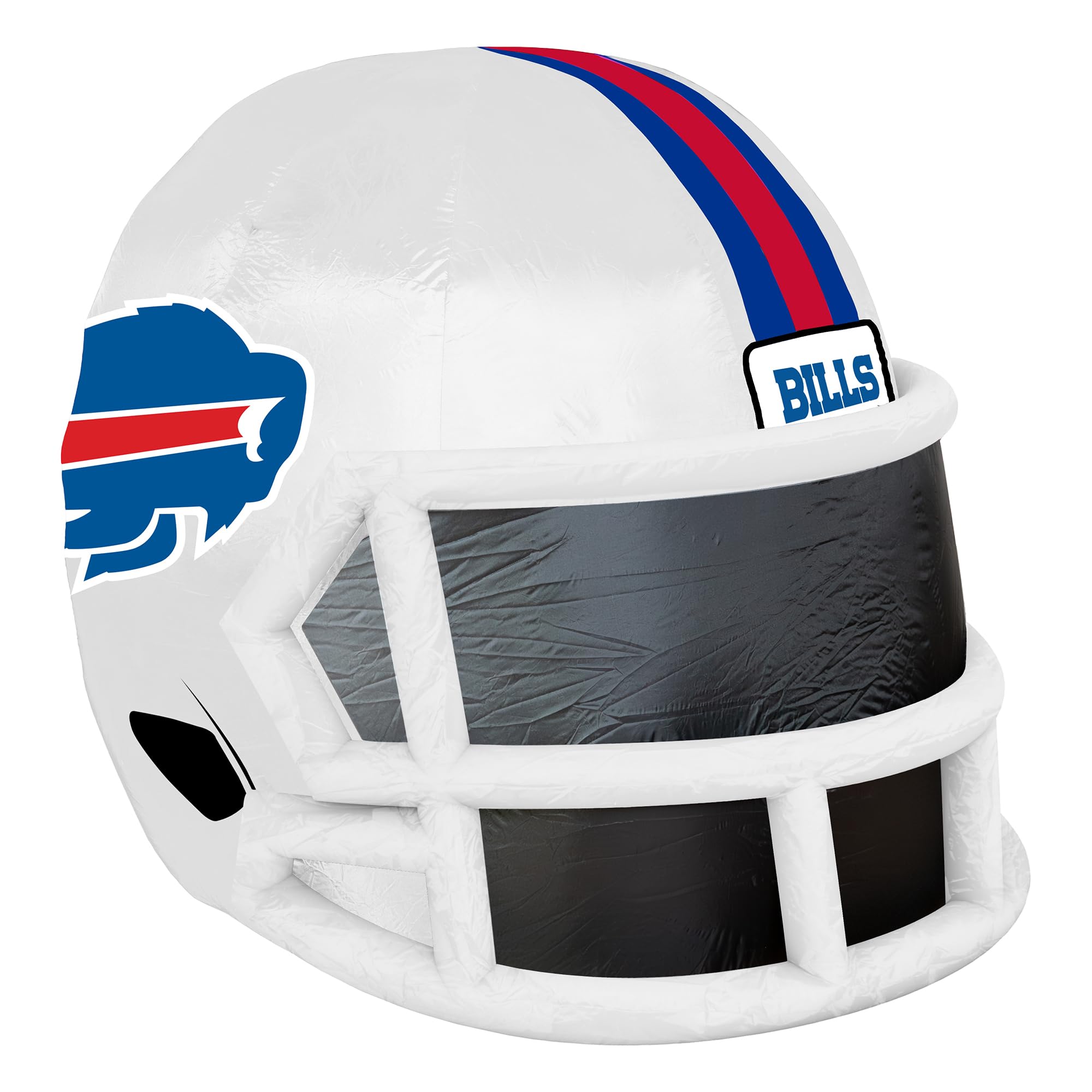 Sporticulture NFL Buffalo Bills 4ft Inflatable Helmet with LED Lights & Built-in Blower - Merchandise Decor Ideal for Lawn, Fron