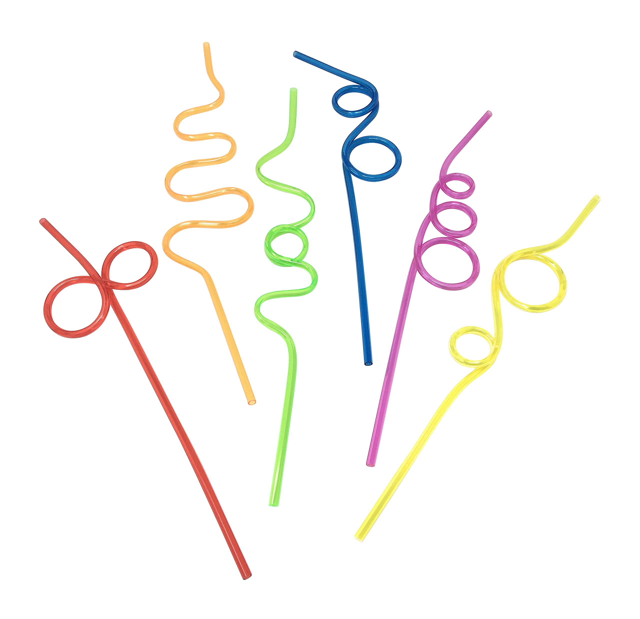 12-Pk Crazy Straws For Kids Silly Straws For Kids Plastic Straws Reusable Drinking Straws Reusable Plastic Straws Plastic Reusab