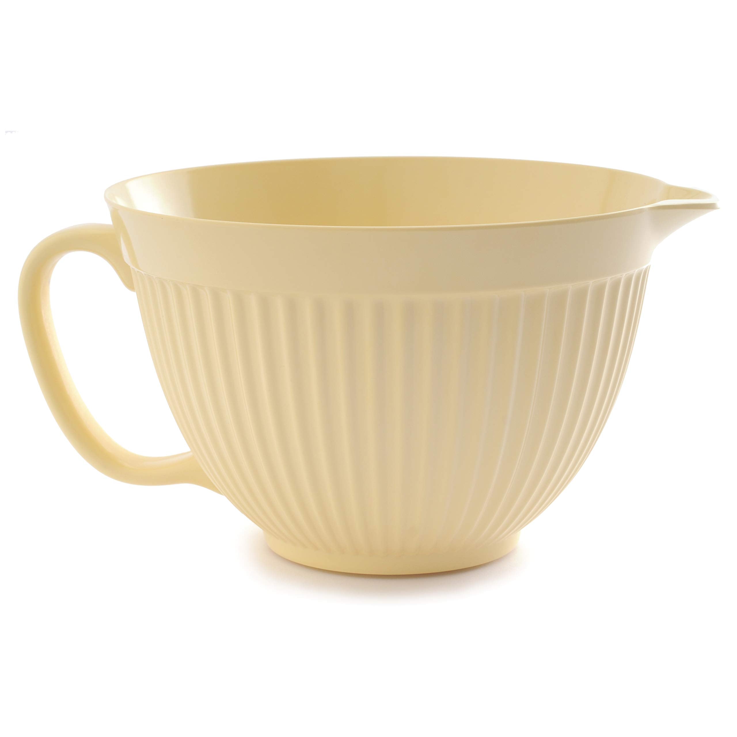 Norpro Melamine 1017 Grip-Ez Mixing Bowl, 4 Quart, Yellow, 3.8 Liters