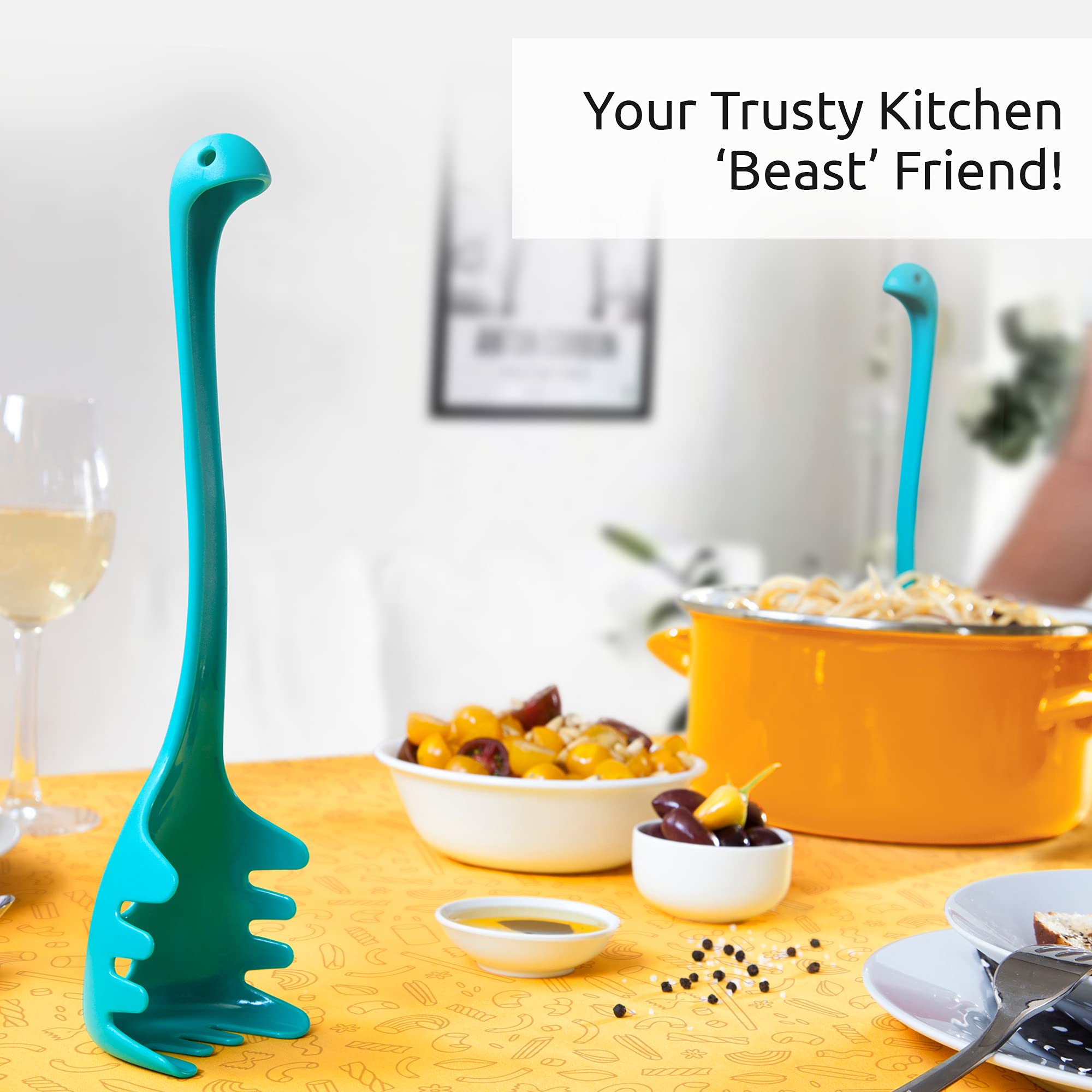 Ototo Pasta Spoon & Spaghetti Spoon - Cooking Gadgets, Cooking Gifts, Cool Kitchen Gadgets, Cool Gifts, Cute Kitchen Accessories