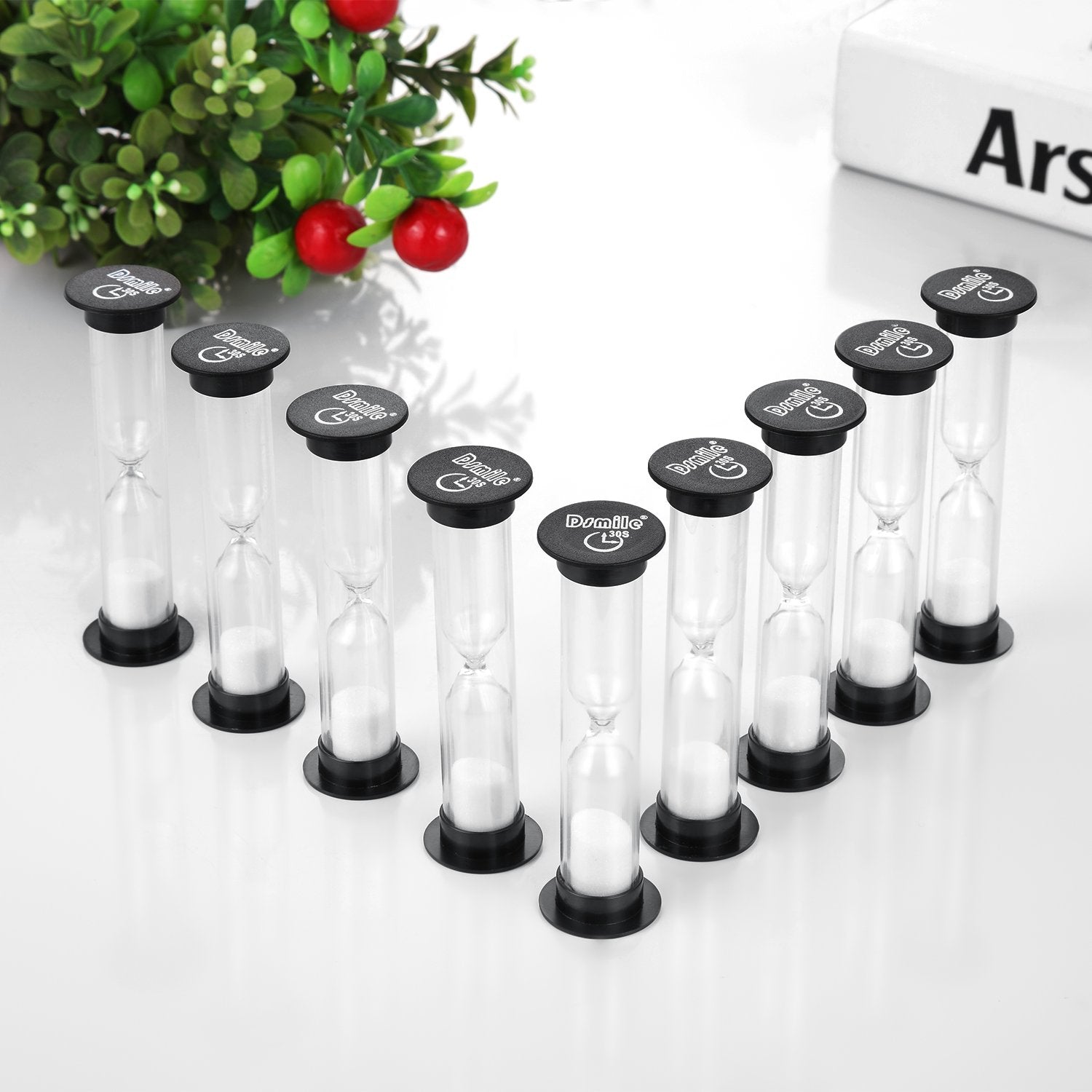 Dsmile Sand Timer  30 Seconds Plastic Hourglass Timer Set of 20