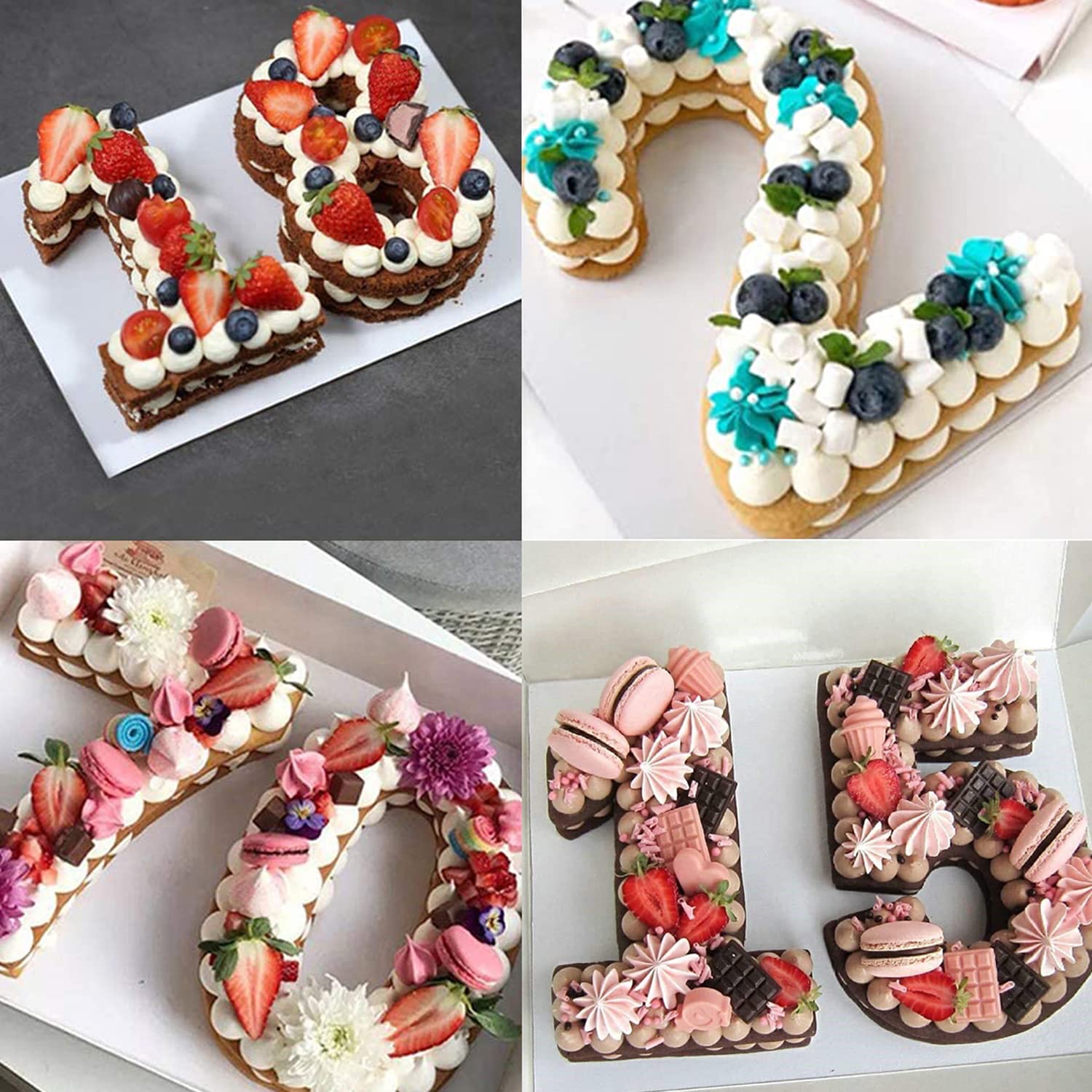 Ducodocu Silicone Cake Pans 3D Large Number Cake Mould Novelty Cake Tins Diy Baking Mold For Birthday Wedding Anniversary 10 Inc