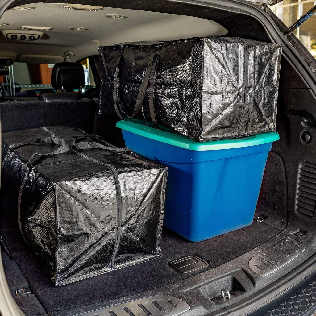 BAG-THAT! 10 Moving Bags  Heavy Duty Extra Large Stronger Handles Wrap Around bag Storage Totes Zippered Reusable Moving Supplies Clothes Attic Sports Garage Travel College