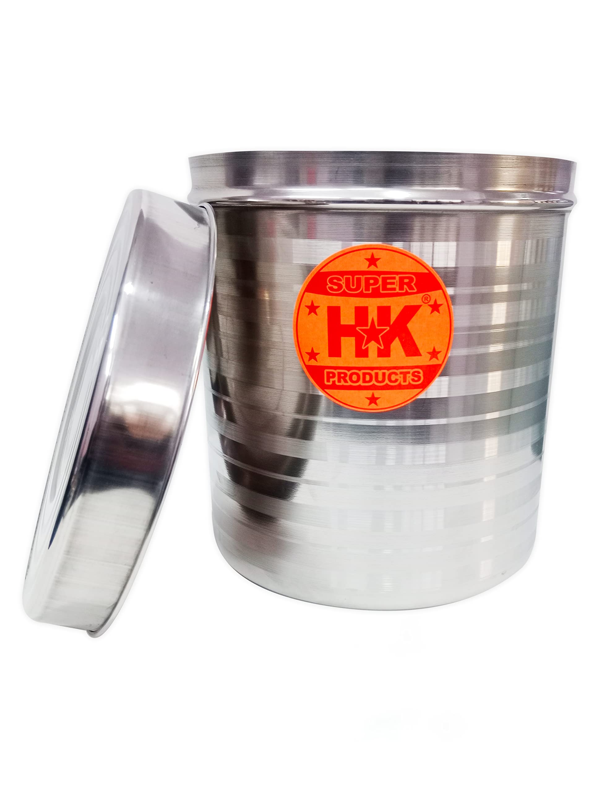 Super Hk Stainless Steel Dabba/Storage Box/Dibba/Container With Lid (3.5 Litre)