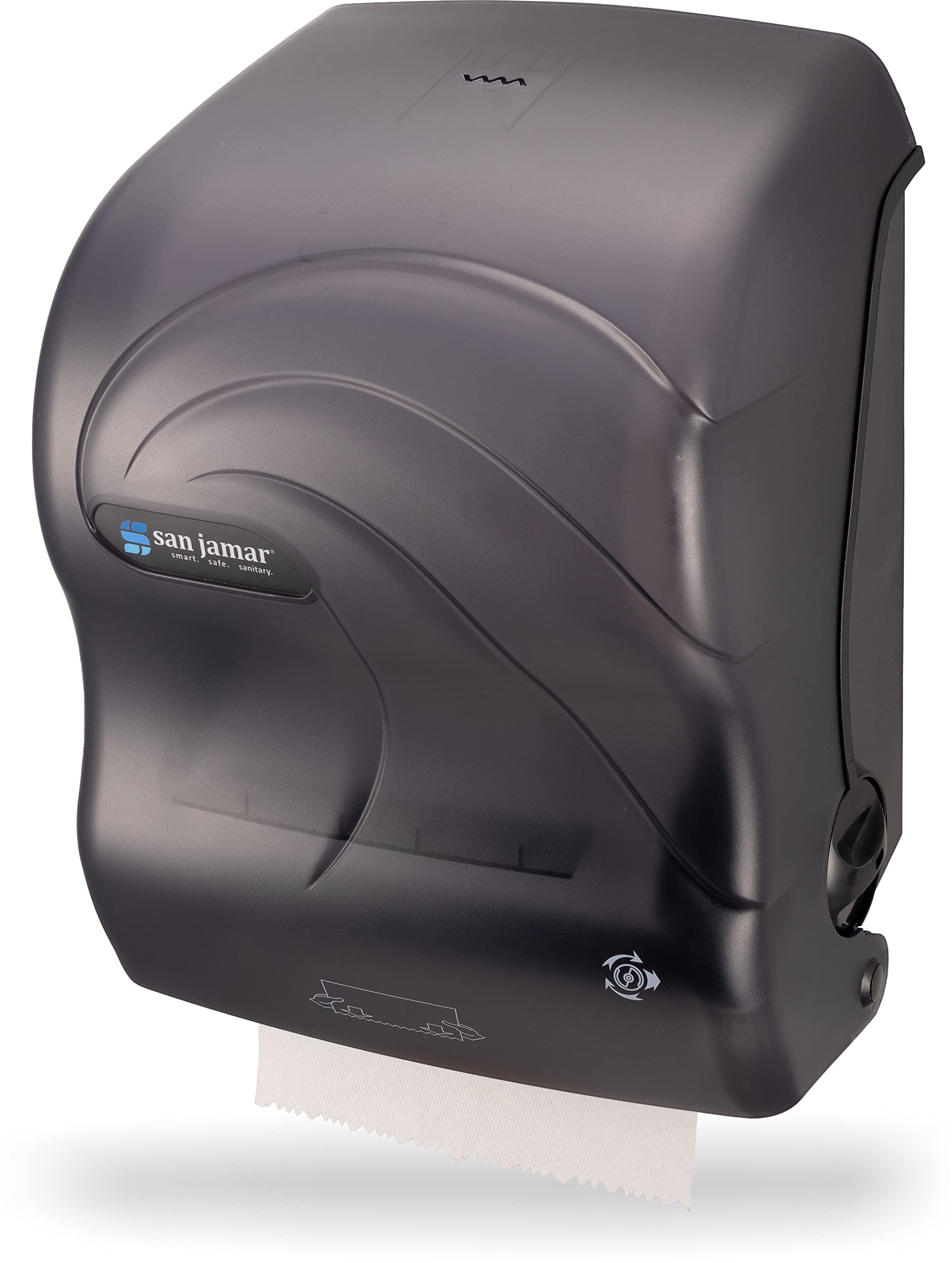 San Jamar Ocean Automatic Paper Towel Dispenser, Simplicity Essence Hands Free Usage for Commercial and Home Use, 1 Count, Black