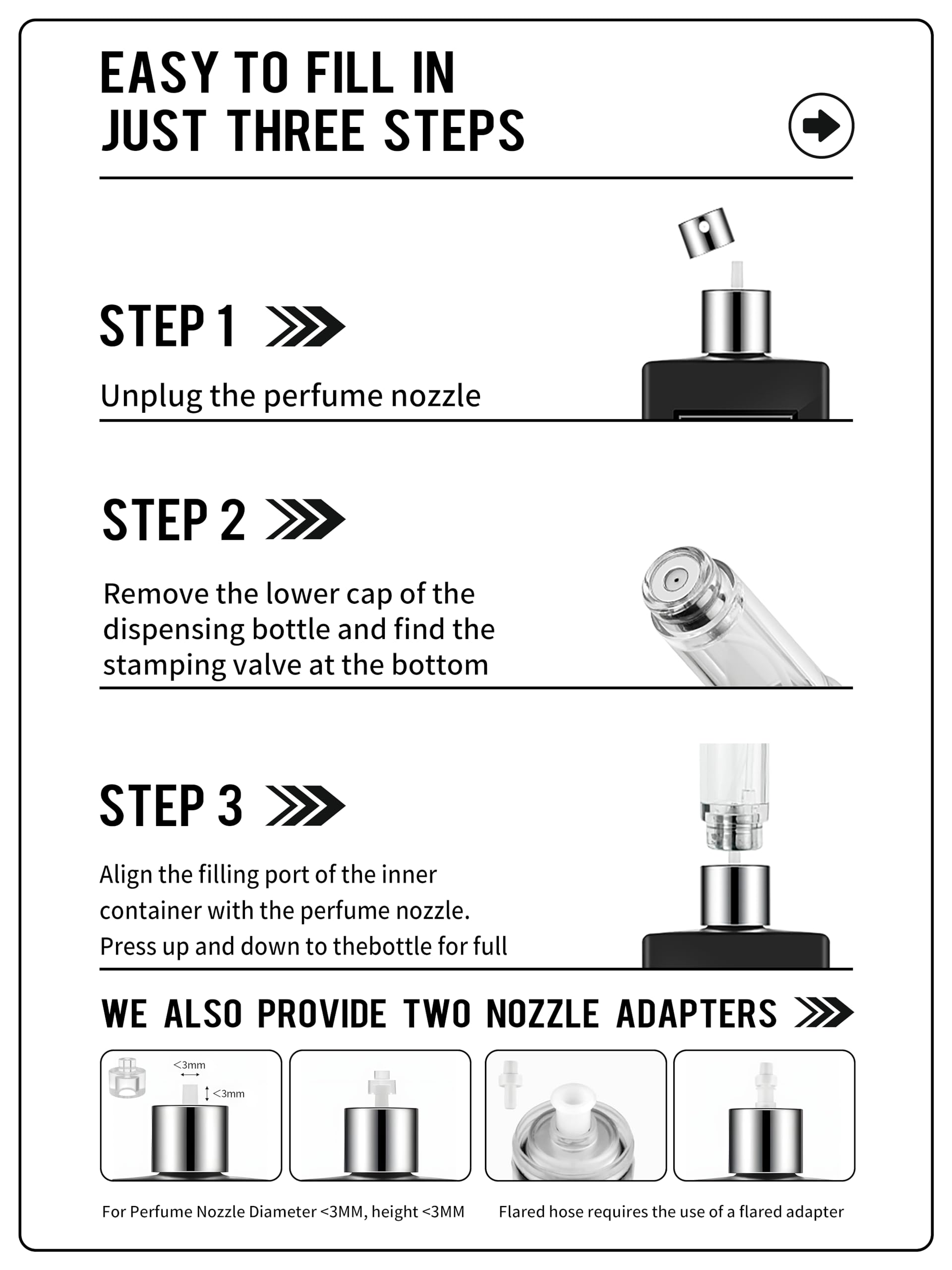 3Zorqinron Perfume Travel Refillable Bottle, 10Ml Genuine Leather Atomizer Sprayer For Perfume - Portable Mini Cologne Sprayer F