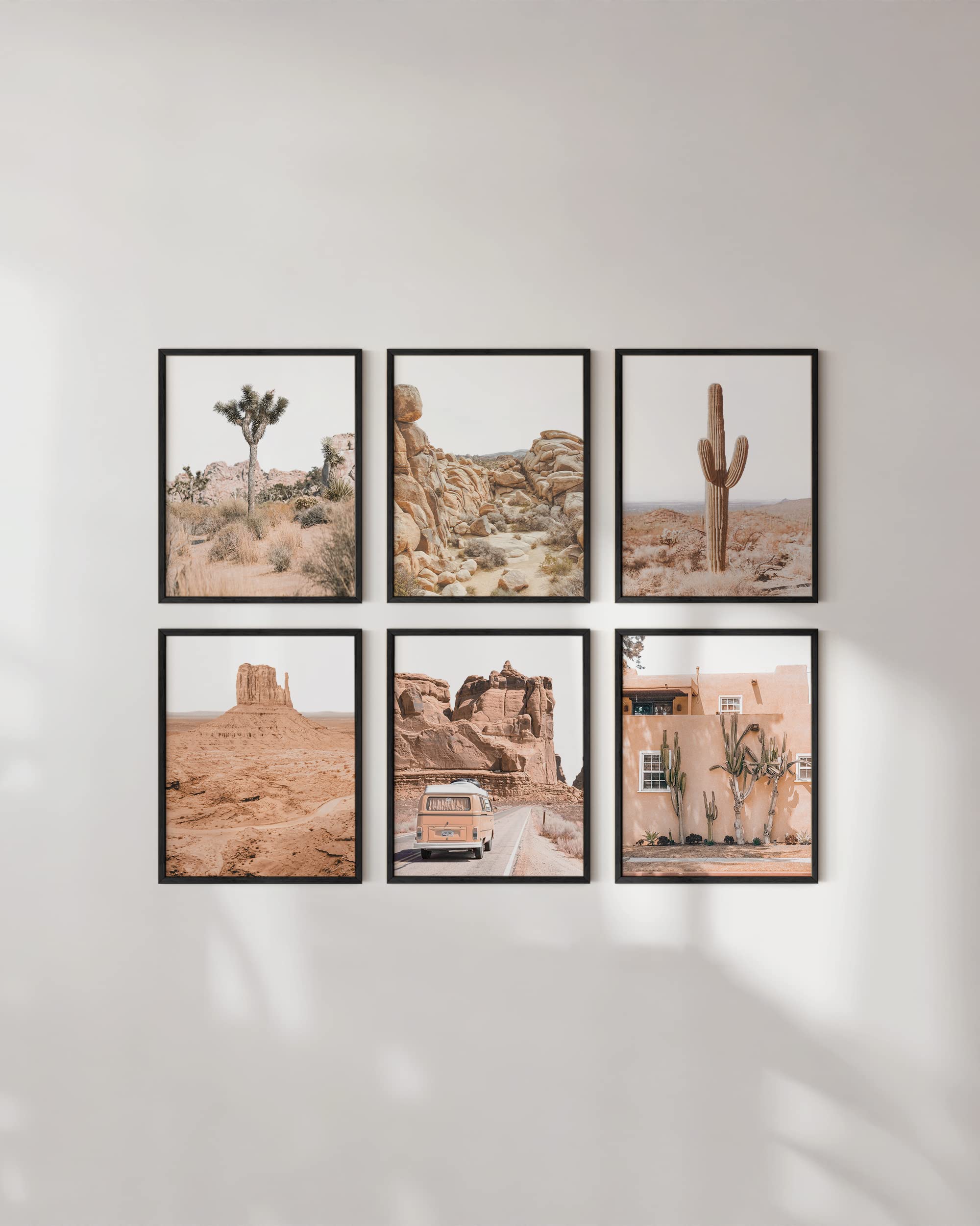 HAUS AND HUES Desert Succulent Wall Art & Botanical Prints Set of 6 Southwestern Wall Decor  Cactus Art Prints  Joshua Tree Wall Art  Desert Art Cactus Wall Decor Posters Nature UNFRAMED (8x10)