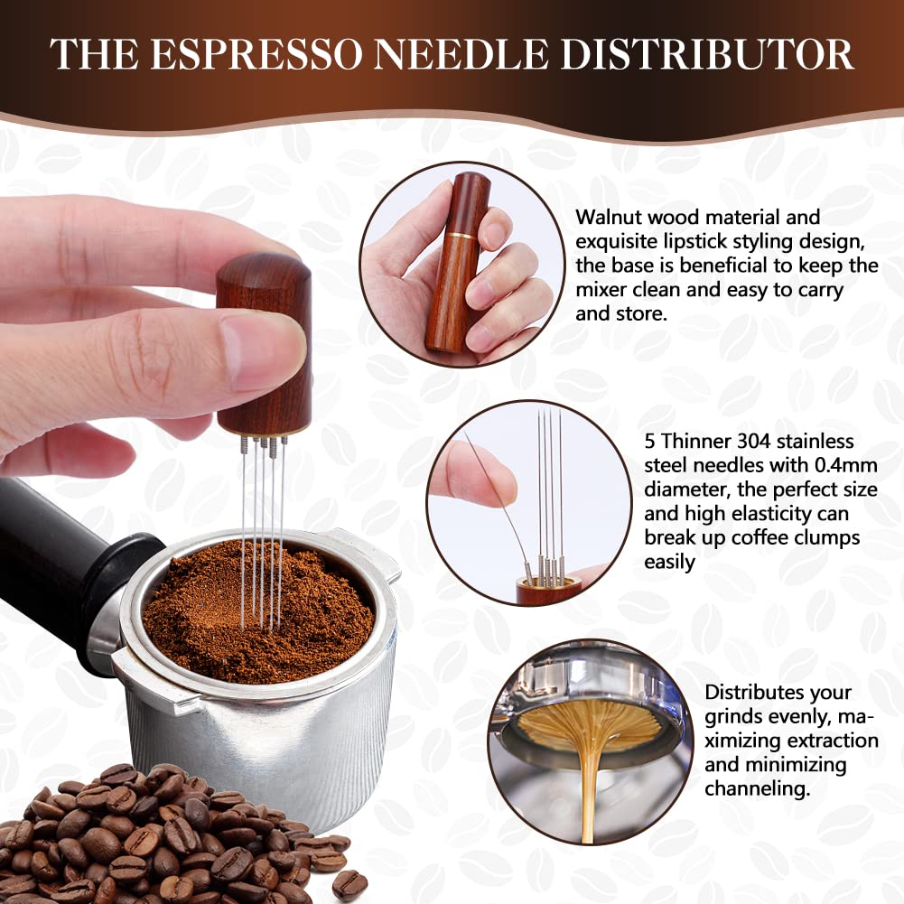 Y-Step 23 PCS Coffee Tamper Set  Espresso Accessories Kit Barista Kit  with Espresso Tamper 51mm  Coffee Stirrer  Frothing Pitcher  Tamper Mat  Latte Art Pen  Sandalwood Tamper for Espresso Machine