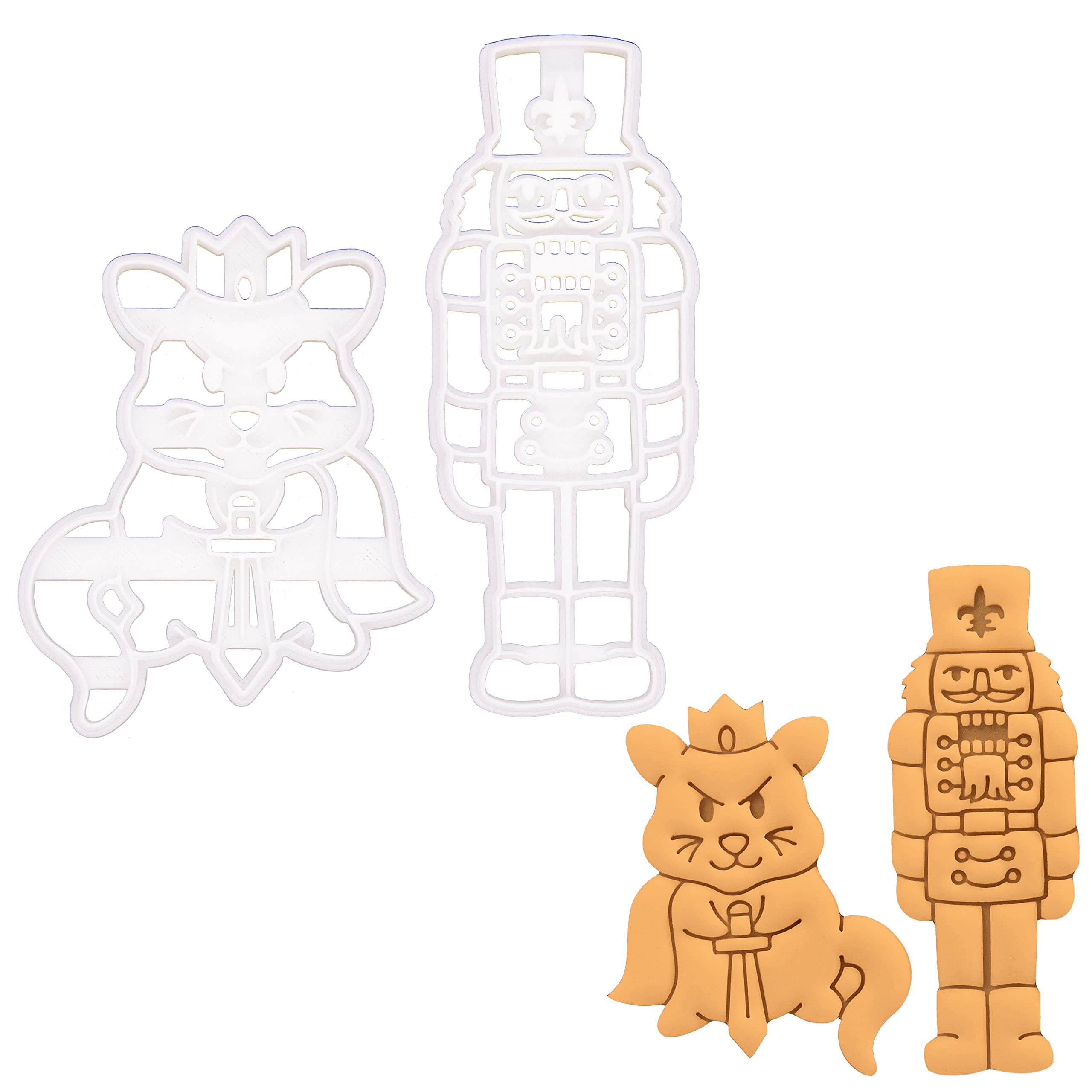 Set Of Mouse King And Nutcracker Cookie Cutters, 2 Pieces - Bakerlogy