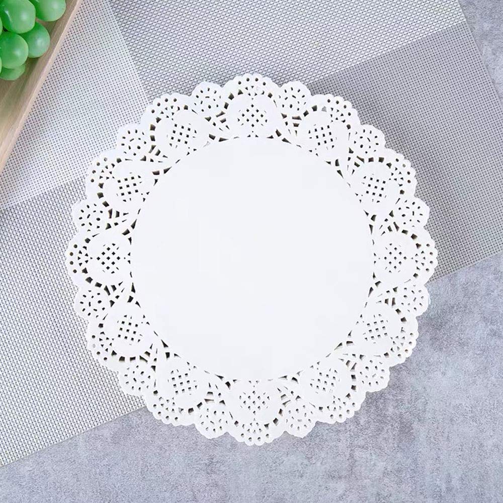 Paper Doilies, 100 Pieces 6.5'' Lace Doilies Paper Round Decorative Paper Placemats Bulk For Cake, Desert, Wedding, Tableware De