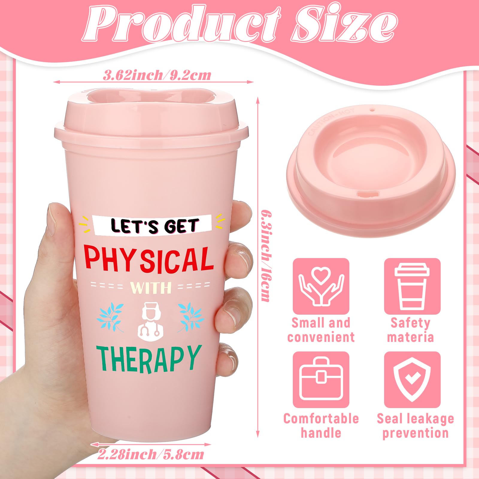 SiliFine 12 Pcs Physical Therapy Gifts PT Month Gift 16 oz Physical Therapist Tumbler with Lids Physiotherapy Tech Therapists Th