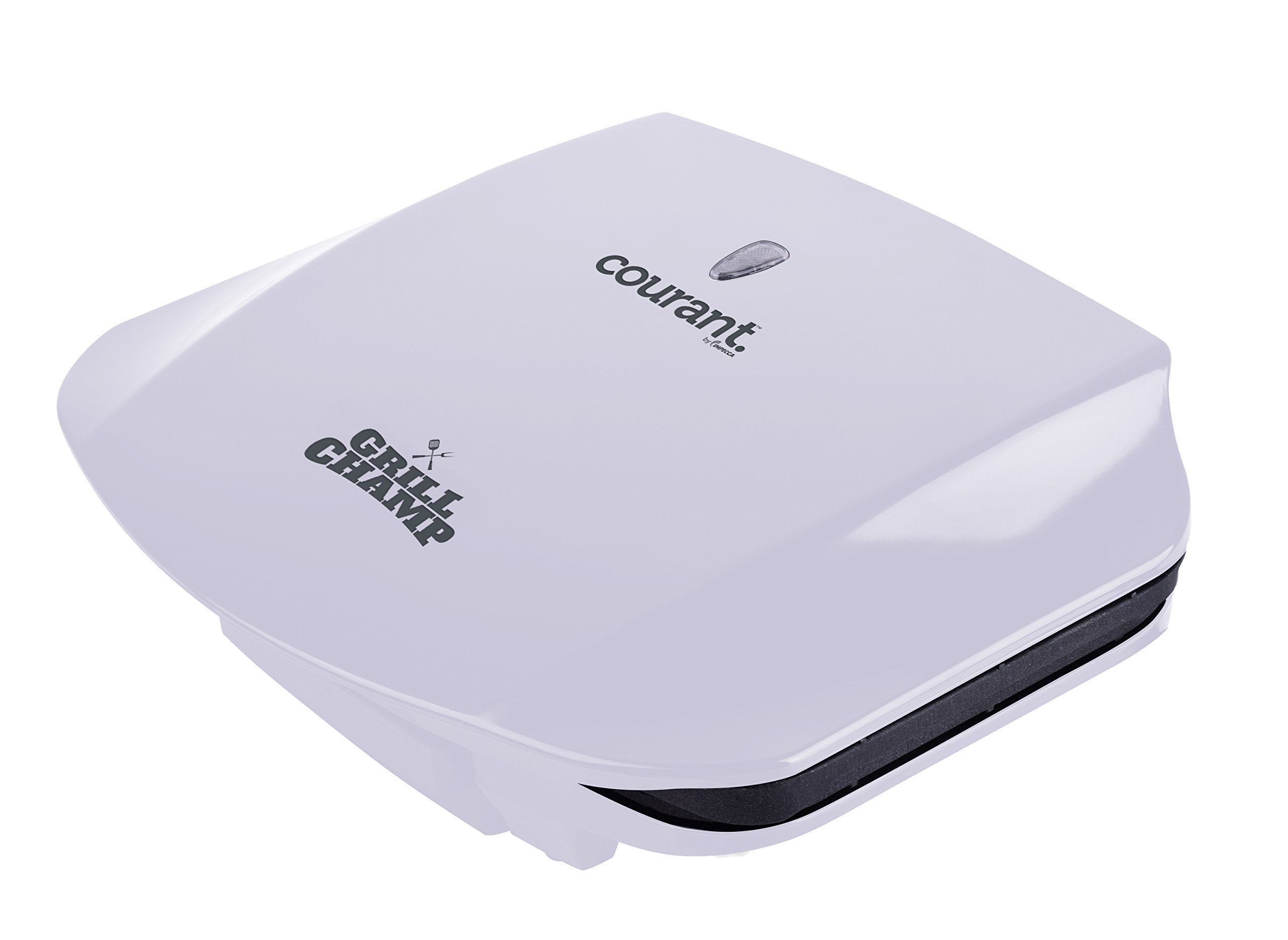 Courant Contact Grill, Panini Press Grill, 4 Servings Indoor Grill Champ, White (Ccg-5681)