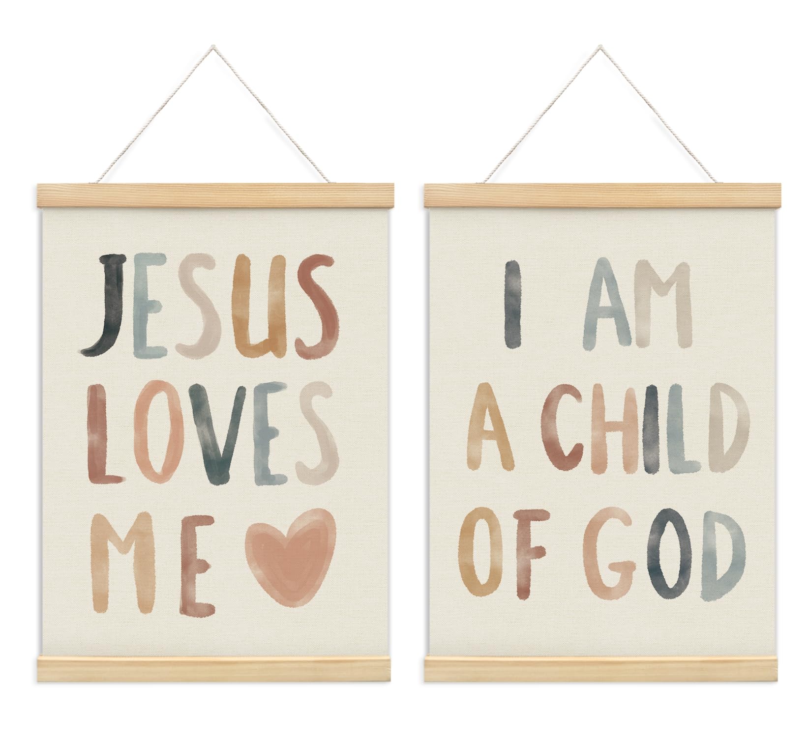 foedor Christian Jesus Decor Wall Art,Christian Home Decor,Jesus Gifts Child of God Boho Decor for Nursery Baby Kids,Christian G