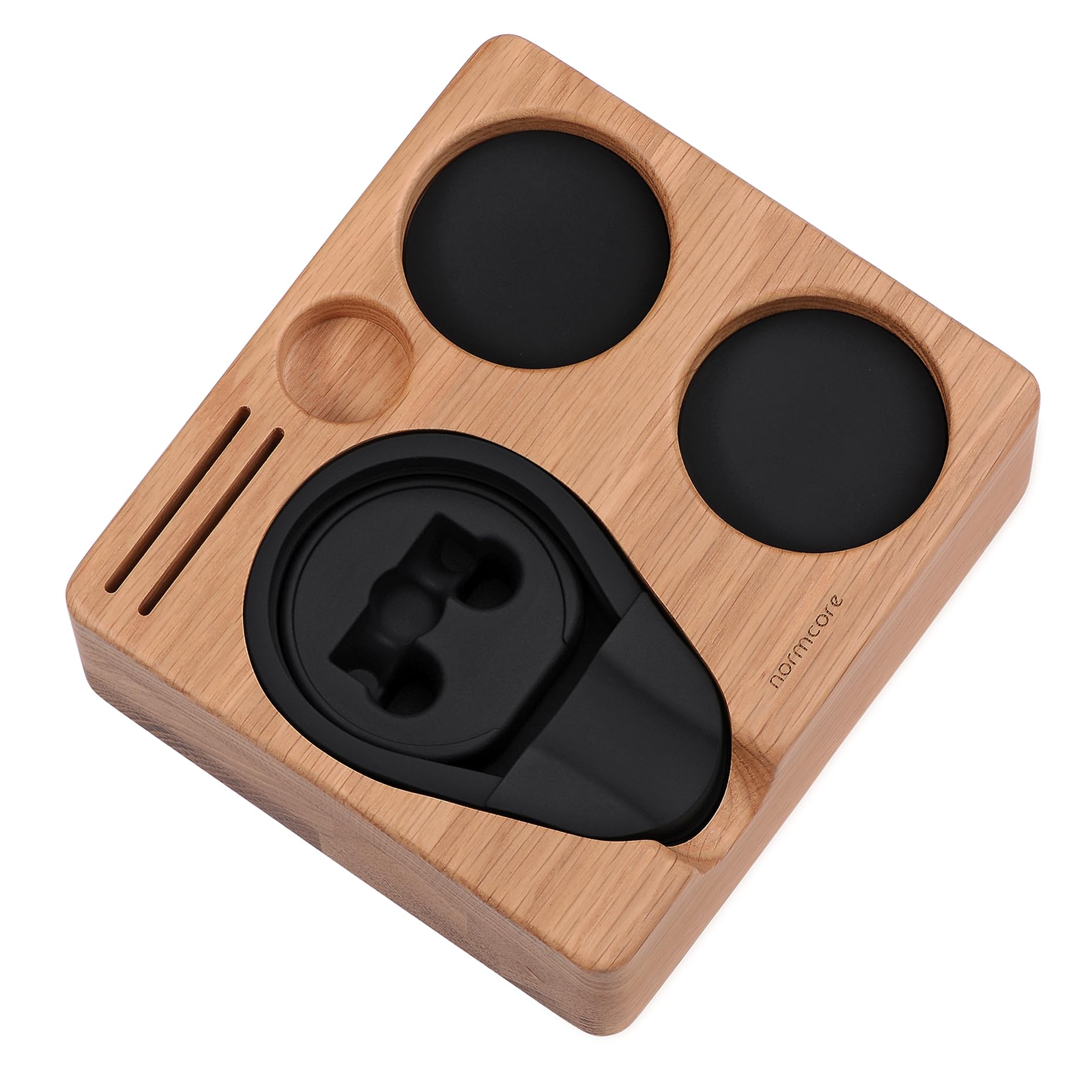 Normcore Espresso Tamping Station, Wooden Espresso Tamper Station, Solid American White Oak Wood Tamper Holder For 51Mm 54Mm Esp