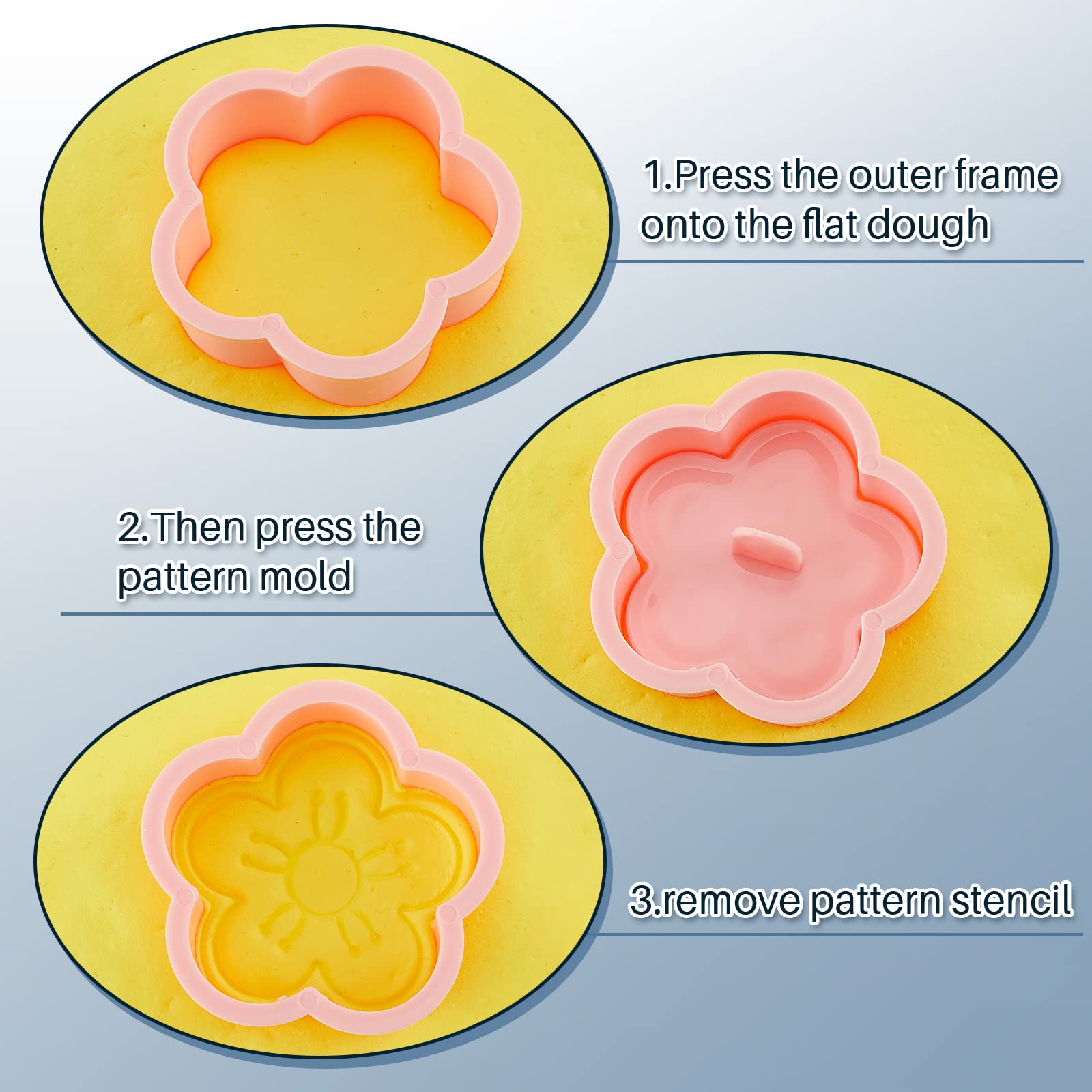 8 Pieces Flower Cookie Cutter Flower Shaped Cookie Mold Plastic Pink Cookie Cutters For Home Kitchen, 8 Styles