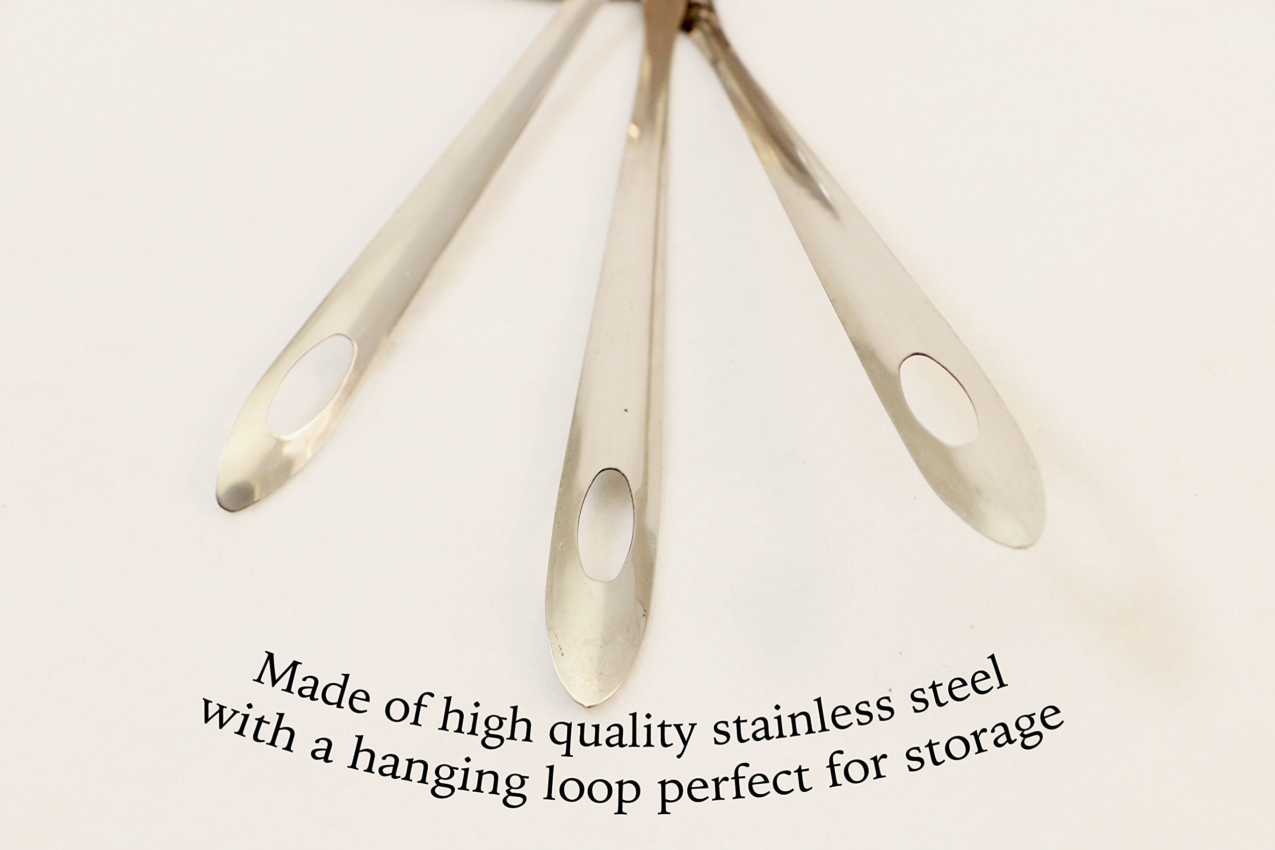 Cook Pro Stainless Steel Mesh Skimmers With Fine Mesh Scoop, Set Of 3