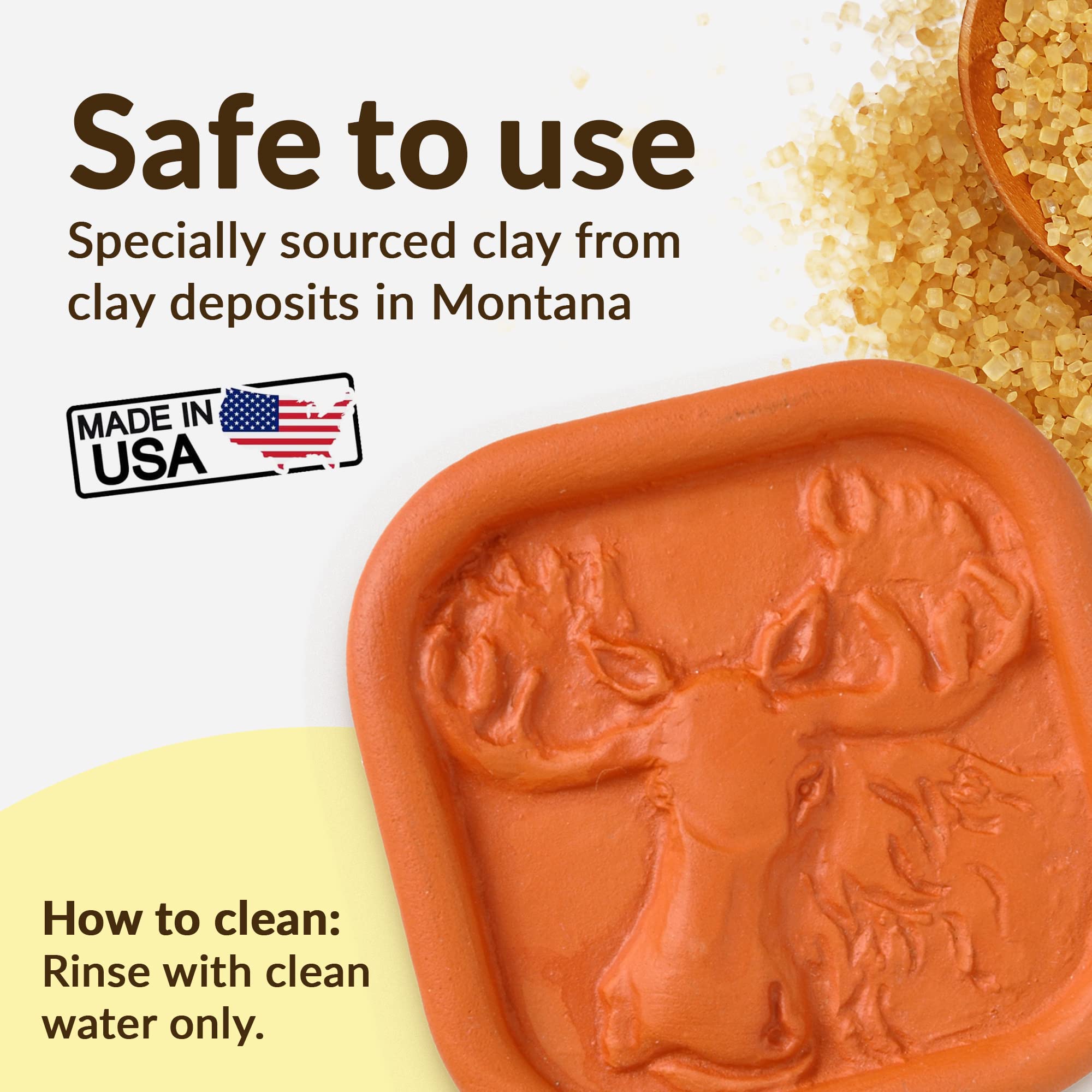 Terra Cotta Brown Sugar Saver, Food-Safe Sugar Preserver For Long-Term Use, Brown Sugar Softener For Cookies, Dried Fruits, & Ma