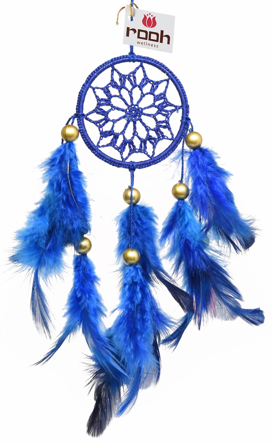 Rooh Dream Catcher ~Royal Blue Crochet ~Handmade Hangings (Can Be Used As Home Decor, Gift, Wall Hangings, Meditation Room, Yoga