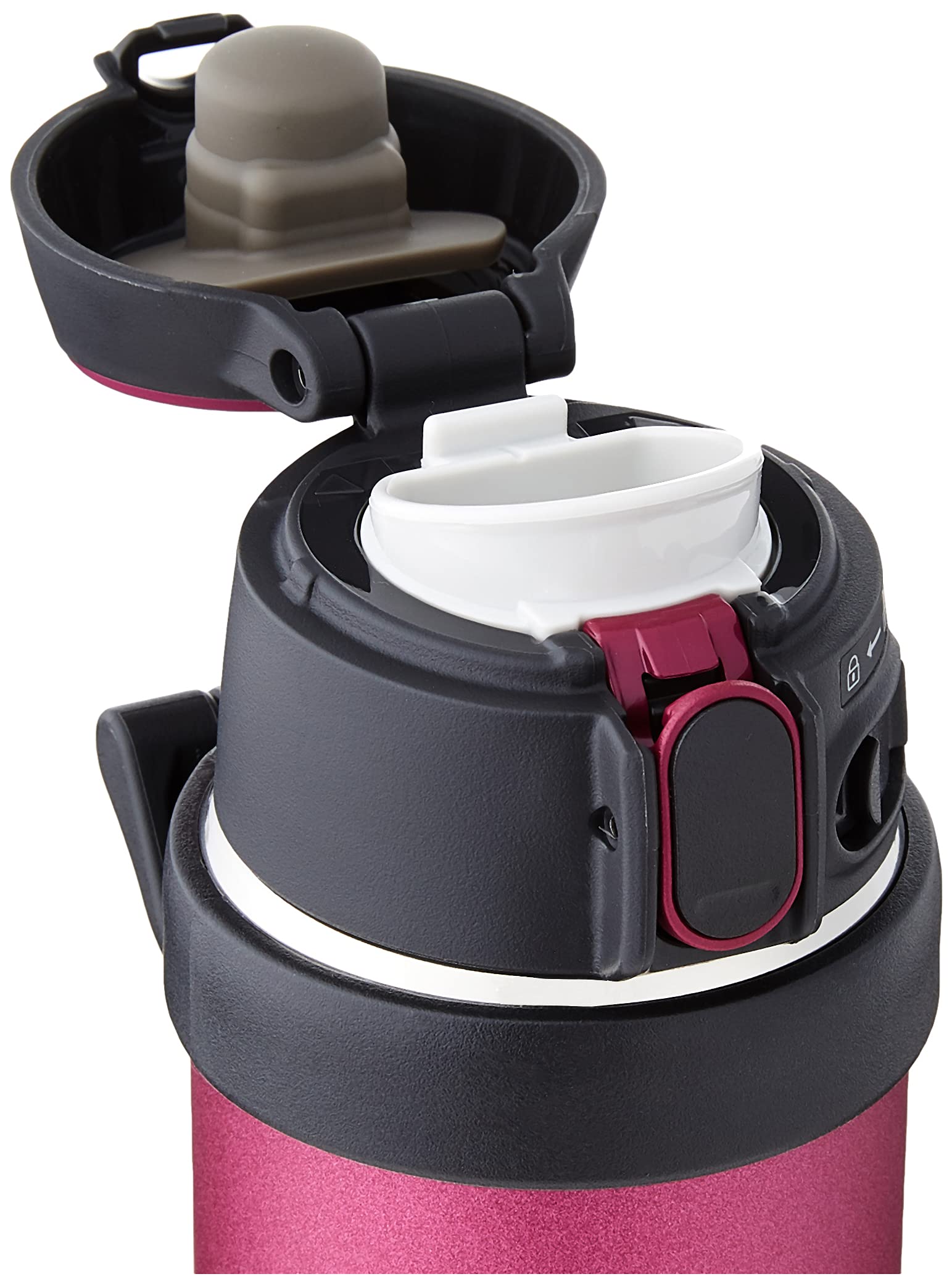 Zojirushi Sm-Qhe60Rk, Flip-And-Go Stainless Mug, 20-Ounce, Hibiscus Red