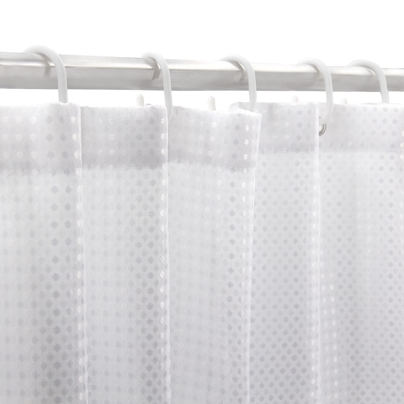 BBiggood Black Ombre Narrow Shower Curtain Set  36 x 72 Small Stall Shower Curtain  36 Inch Waffle Weave Fabric Shower Curtain Set with Hook  Water Repellent