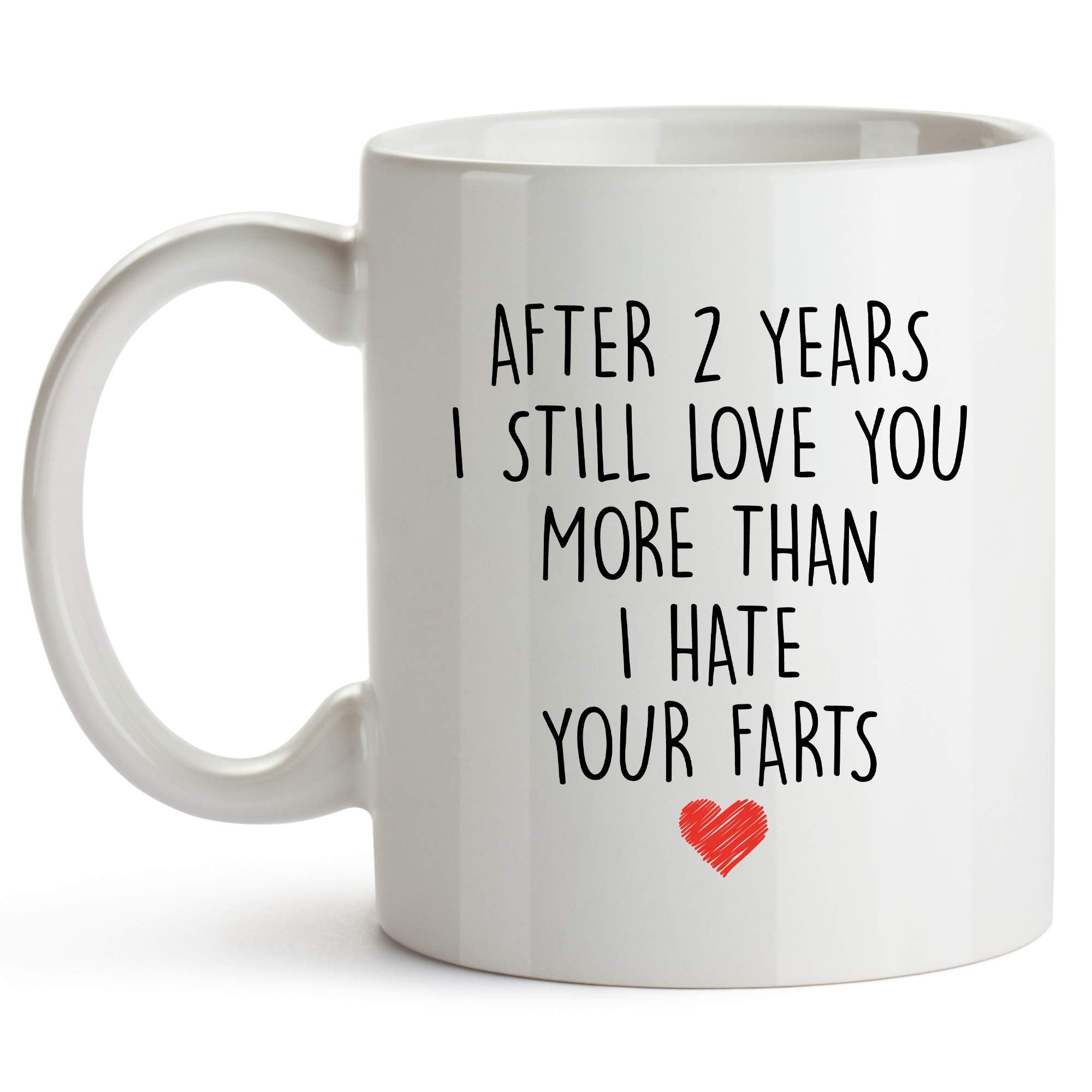 YouNique Designs 2 Year Anniversary Mug, 11 Ounces, Two Year Anniversary Coffee Mug for Him, 2 Year Anniversary Cup for Boyfrien