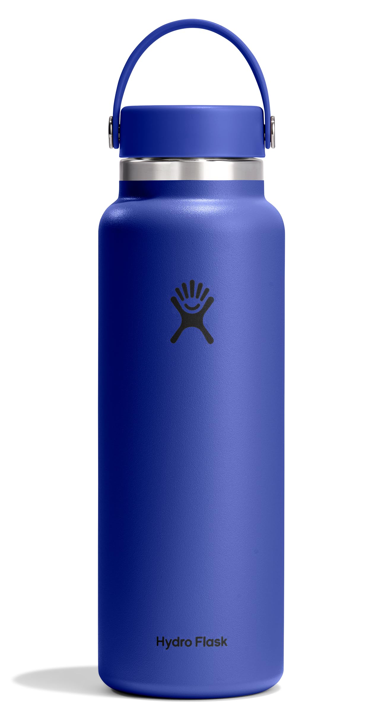 Hydro Flask Water Bottle - Insulated Stainless Steel - Wide Mouth Flex Lid, Non Spill, Leakproof and Refillable in 40 Oz Capri B