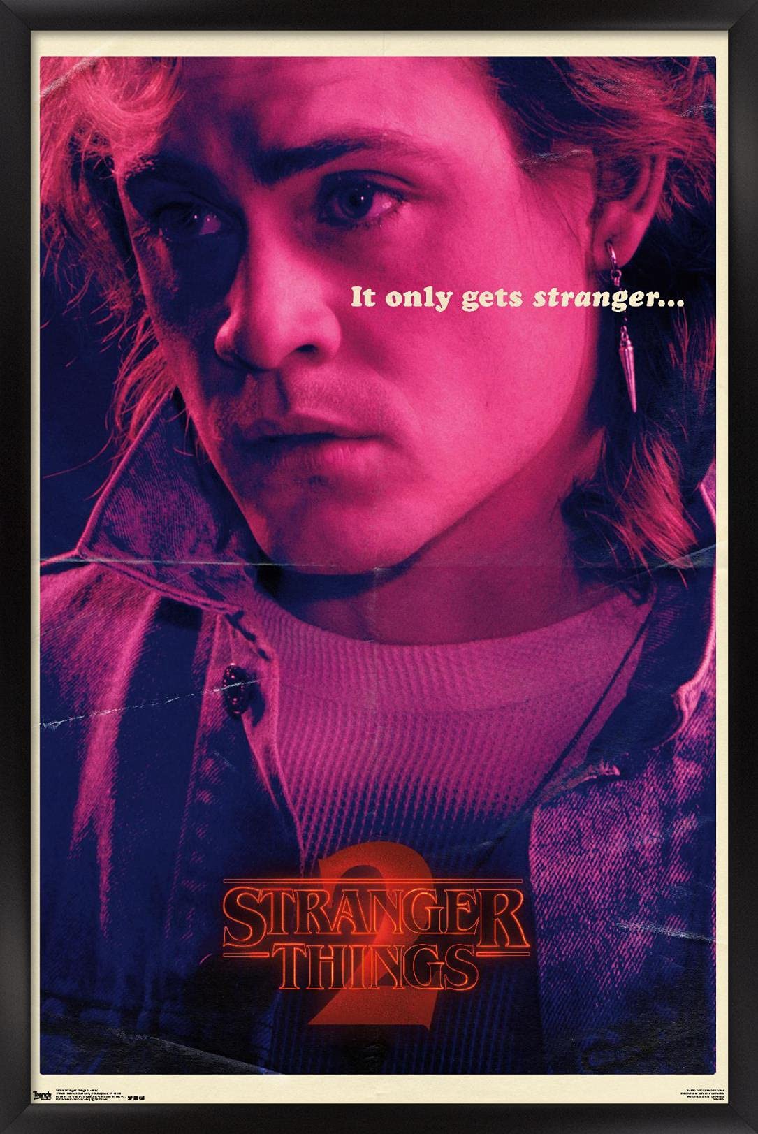 Trends International Netflix Stranger Things: Season 2 - Billy Wall Poster, 14.725'' X 22.375'', Black Framed Version