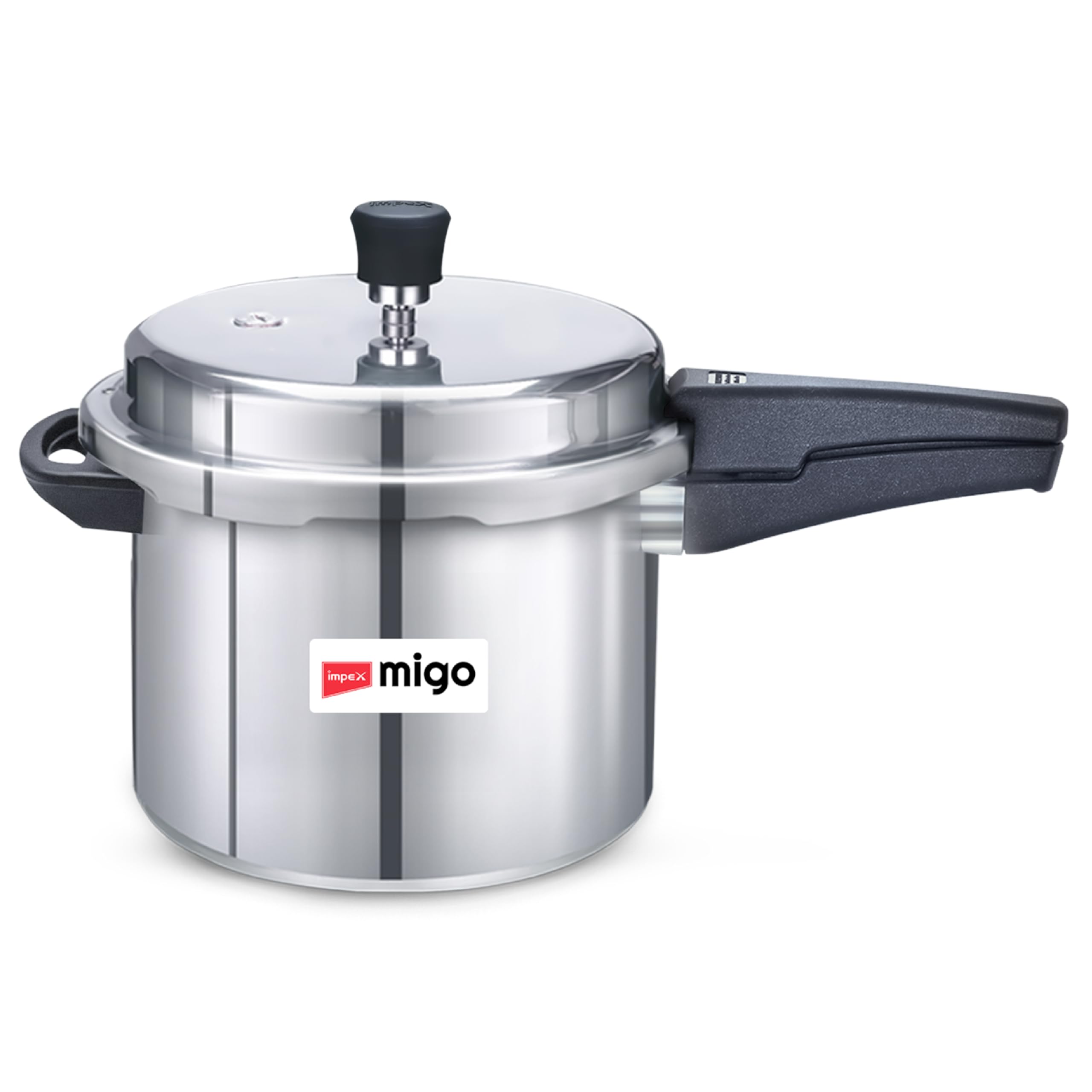 Impex 5 Litre Aluminium Pressure Cooker With Outer Lid | Induction And Gas Stove Compatible Pressure Cooker For Healthy Cooking 