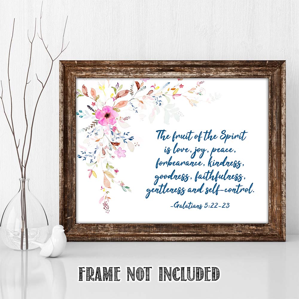 Tjo Originals - Galatians 5:22-23, The Fruit Of The Spirit Is Love, Bible Verse Wall Print, Christian Unframed 11 X 14 Print, In
